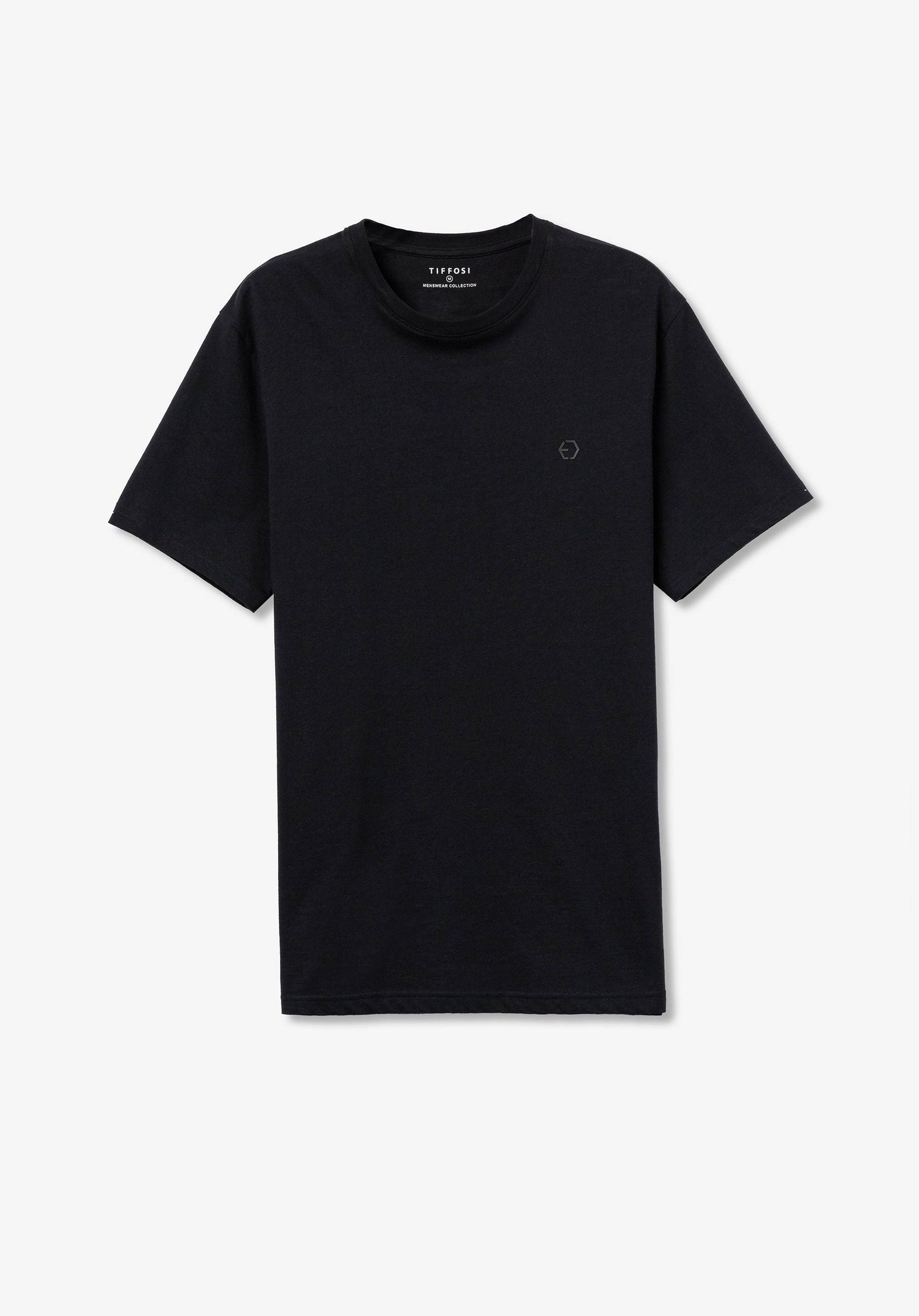 T-SHIRT BARTON BASIC IN 100% COTONE CON LOGO LATO CUORE - REGULAR FIT 10048304.BLU