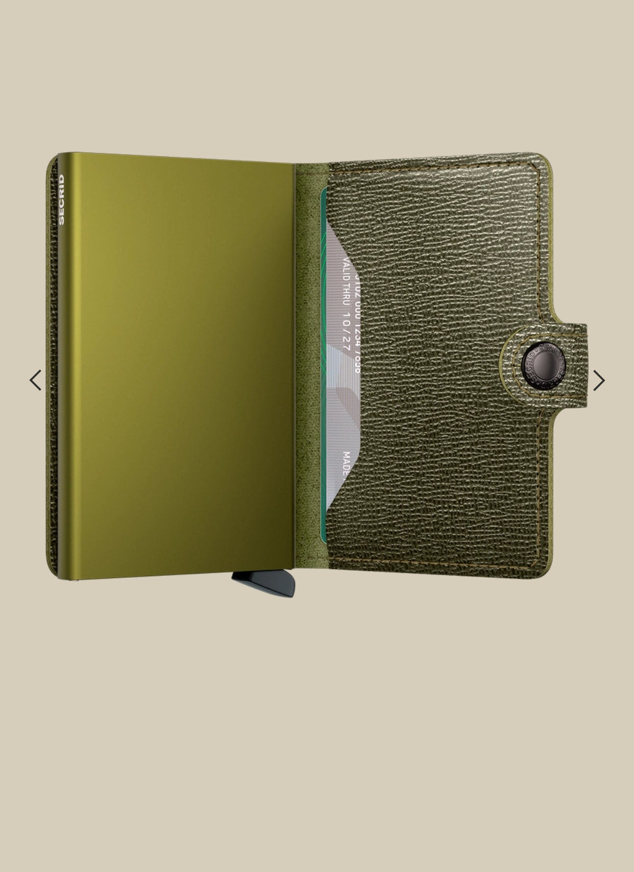 MINIWALLET PORTA CARTE E BANCONOTE IN PELLE STILE SAFFIANO MC-KELP