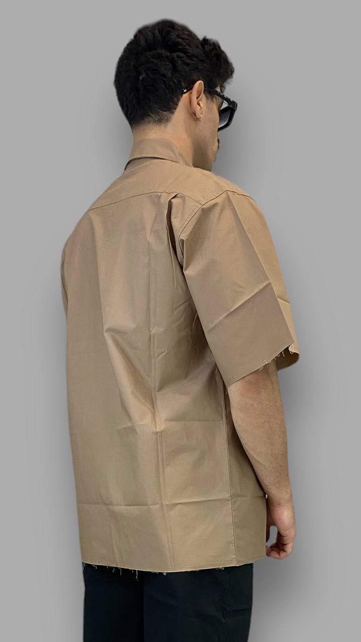 CAMICIA MANICA 3/4 CON TASCONE E CHIUSURA ZIP - OVERSIZE FIT
