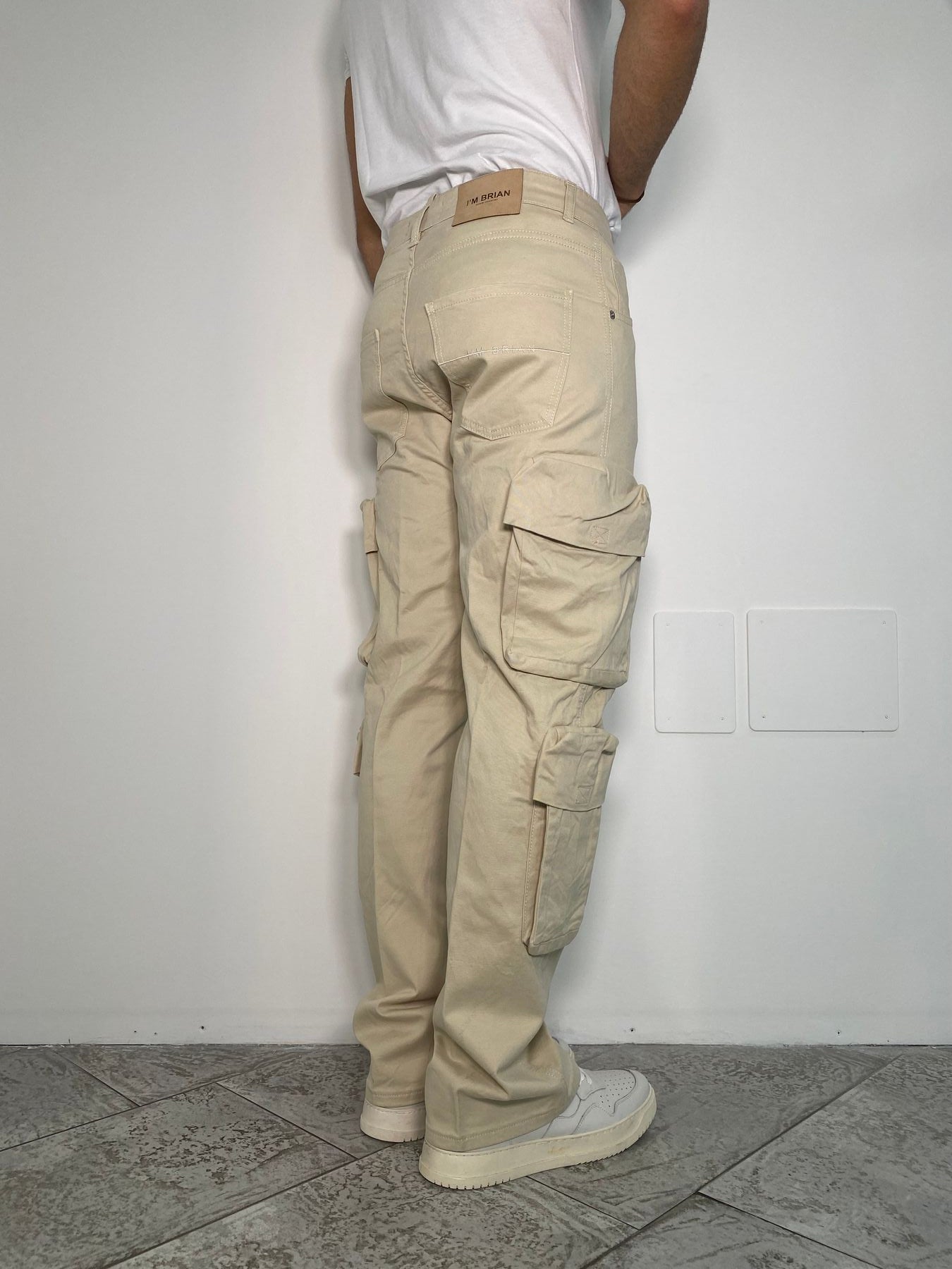 JEANS CARGO CON TASCONI IN COTONE ELASTICIZZATO - RELAXED FIT