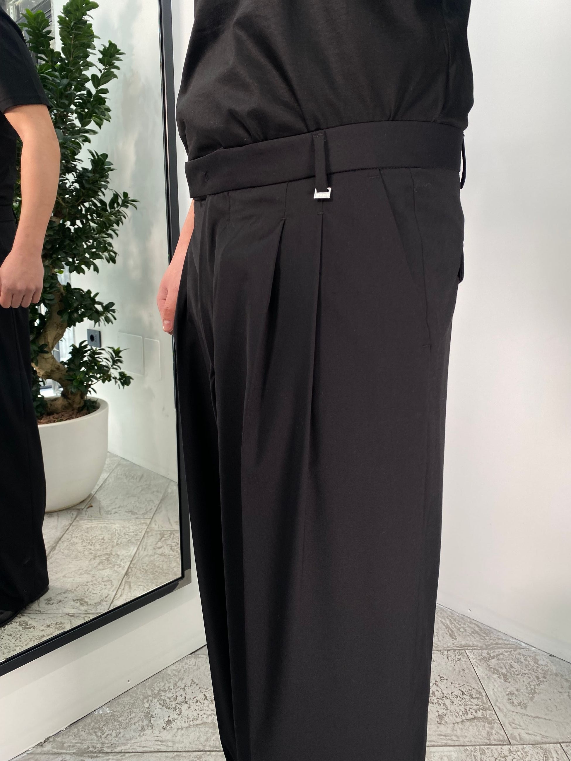 PANTALONE DA COORDINATO FONDO AMPIO CON DOPPIA PINCE - RELAXED FIT PA3261.NER