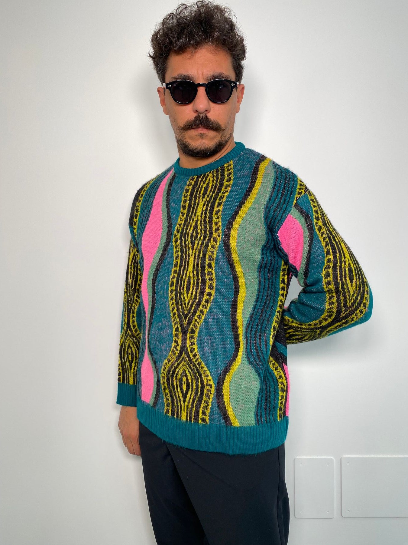 MAGLIA GIROCOLLO IN MISTO LANA CON TRAMA MISSONI - REGULAR FIT
