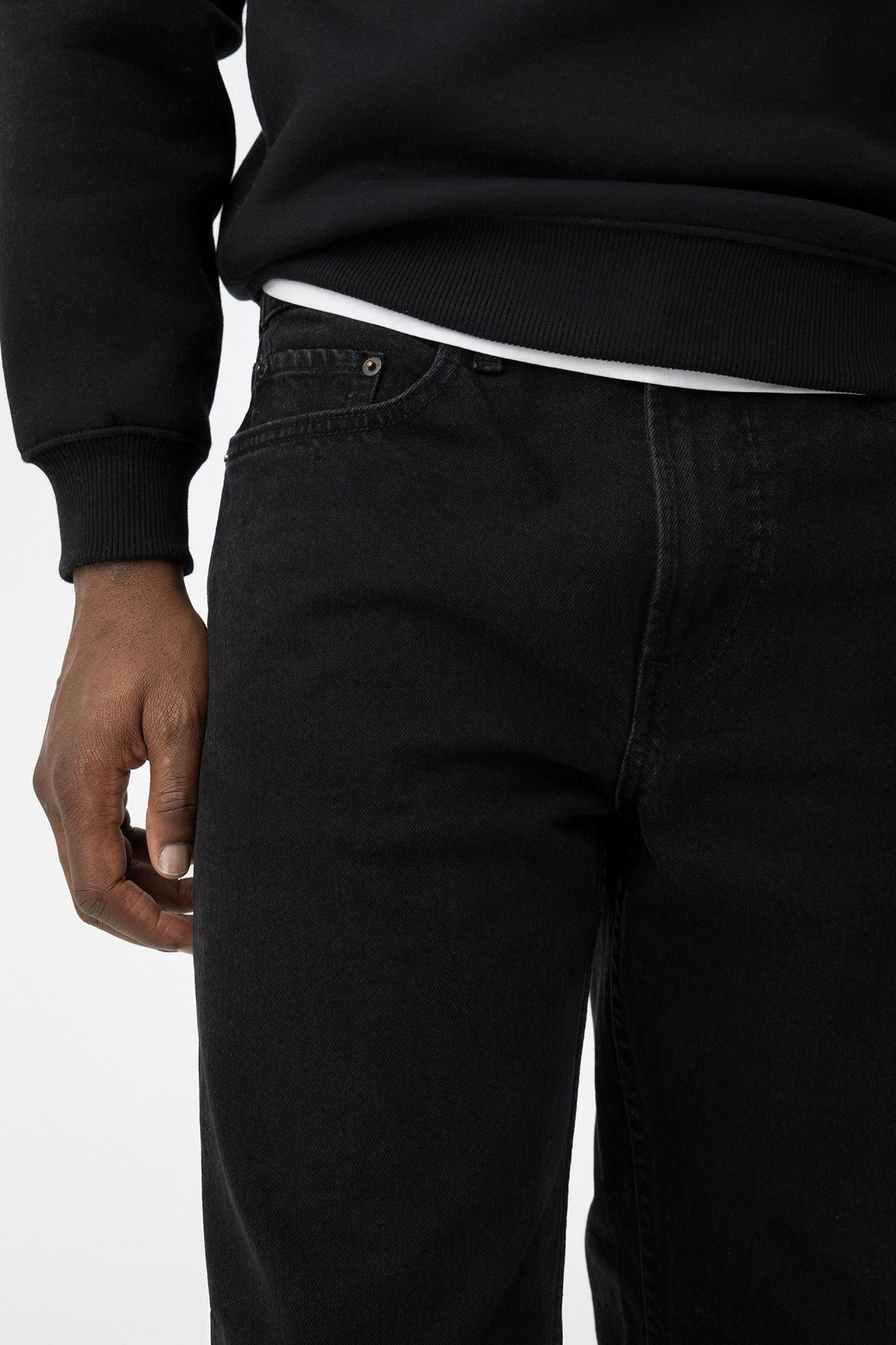 JEANS THOMAS_21 5 TASCHE BLACK WASH - LOOSE FIT 10065051