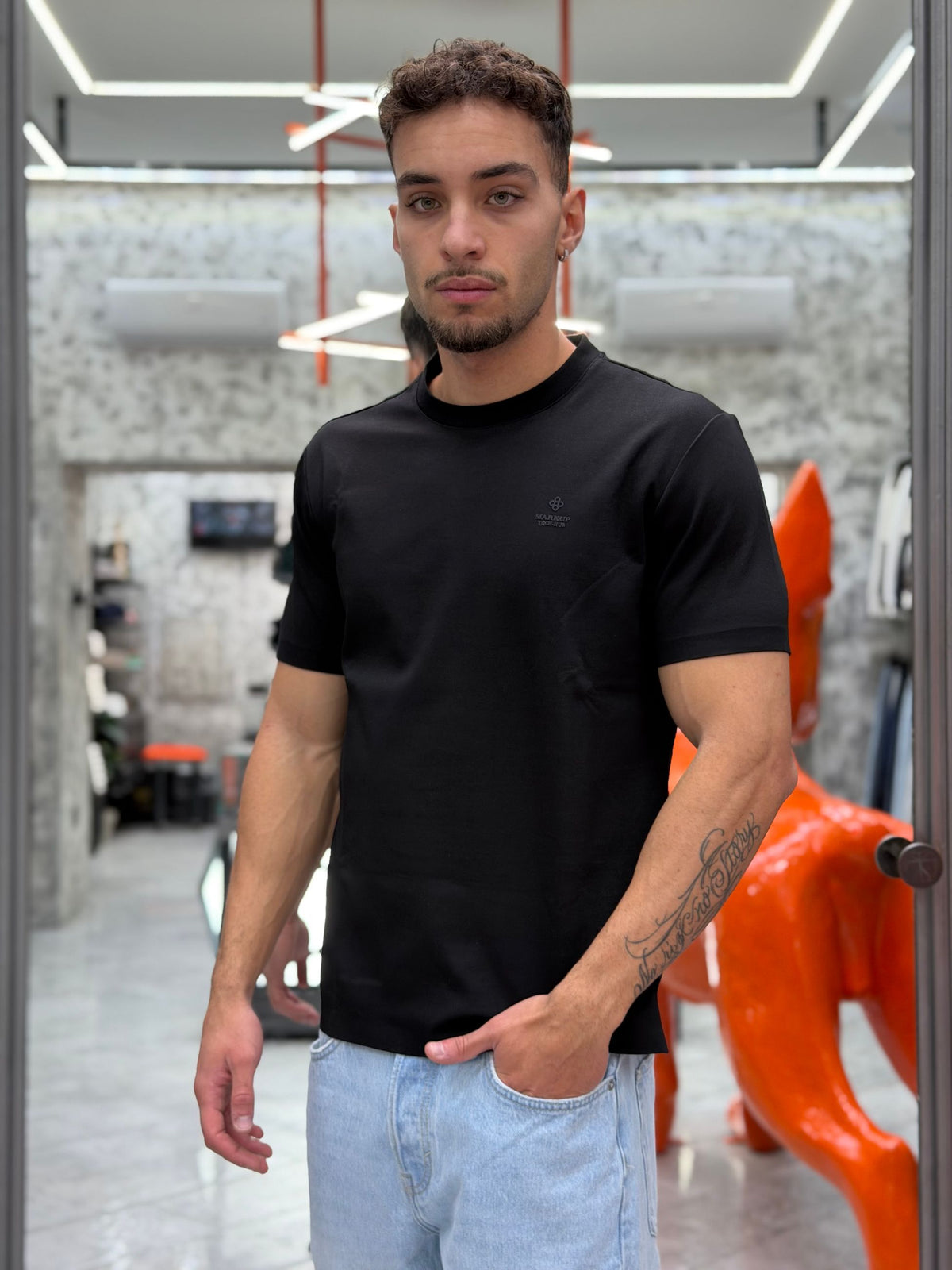 T-SHIRT NO STIRO IN TESSUTO SUPER STRETCH - SLIM FIT MK2910095.NER