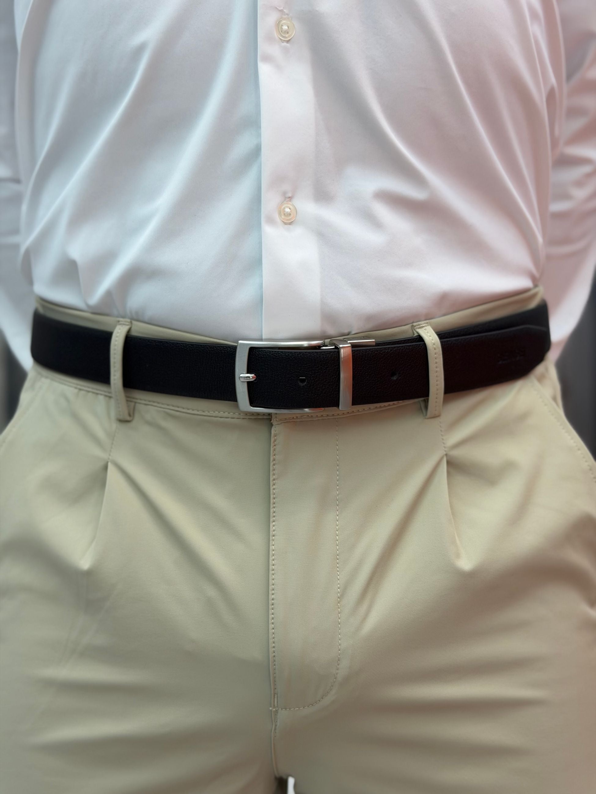 CINTURA DOUBLE IN PELLE MARTELLATA CT282SS.NER