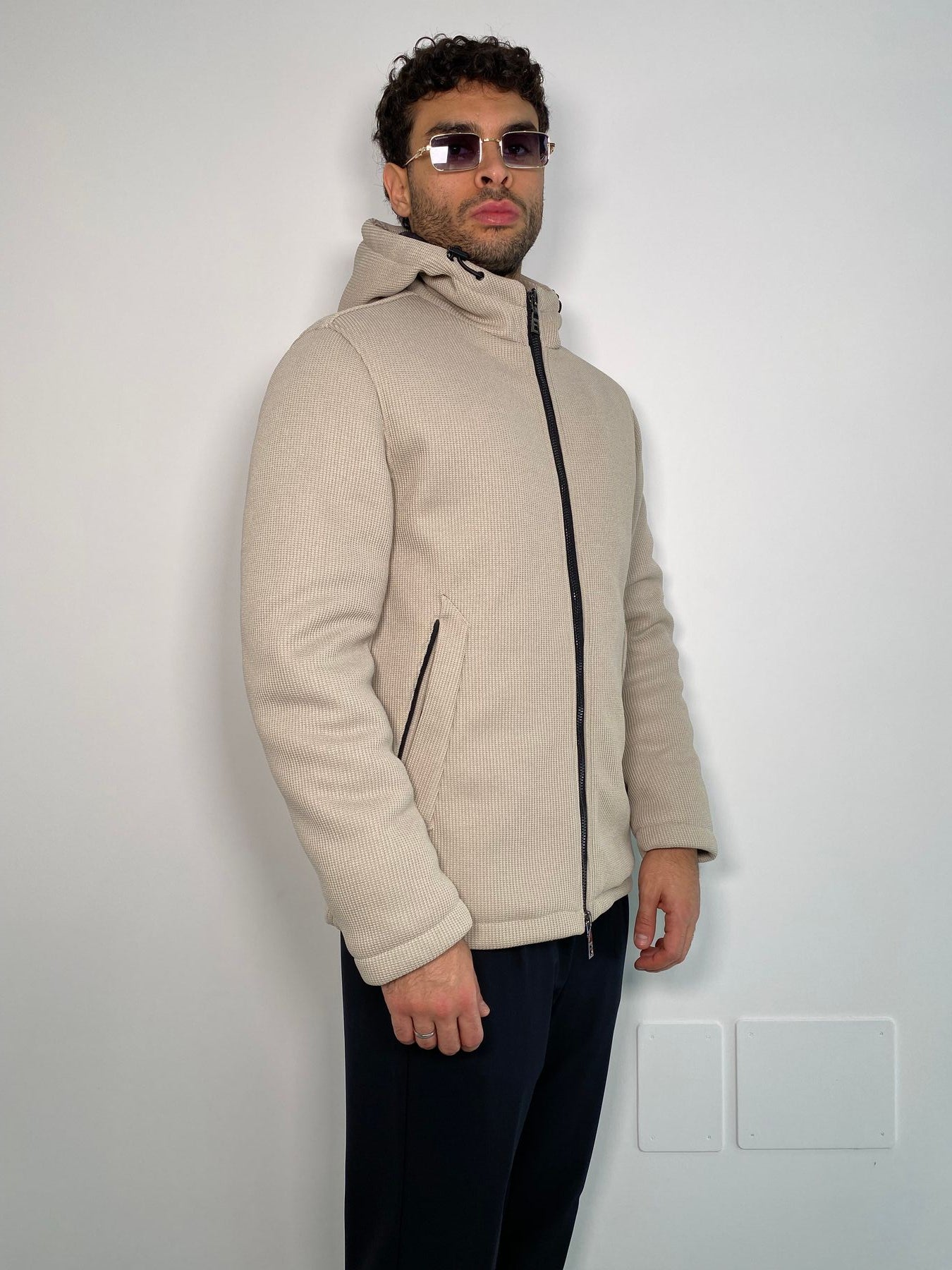 GIUBBINO MID CON CAPPUCCIO IN TESSUTO WATERPROOF - REGULAR FIT