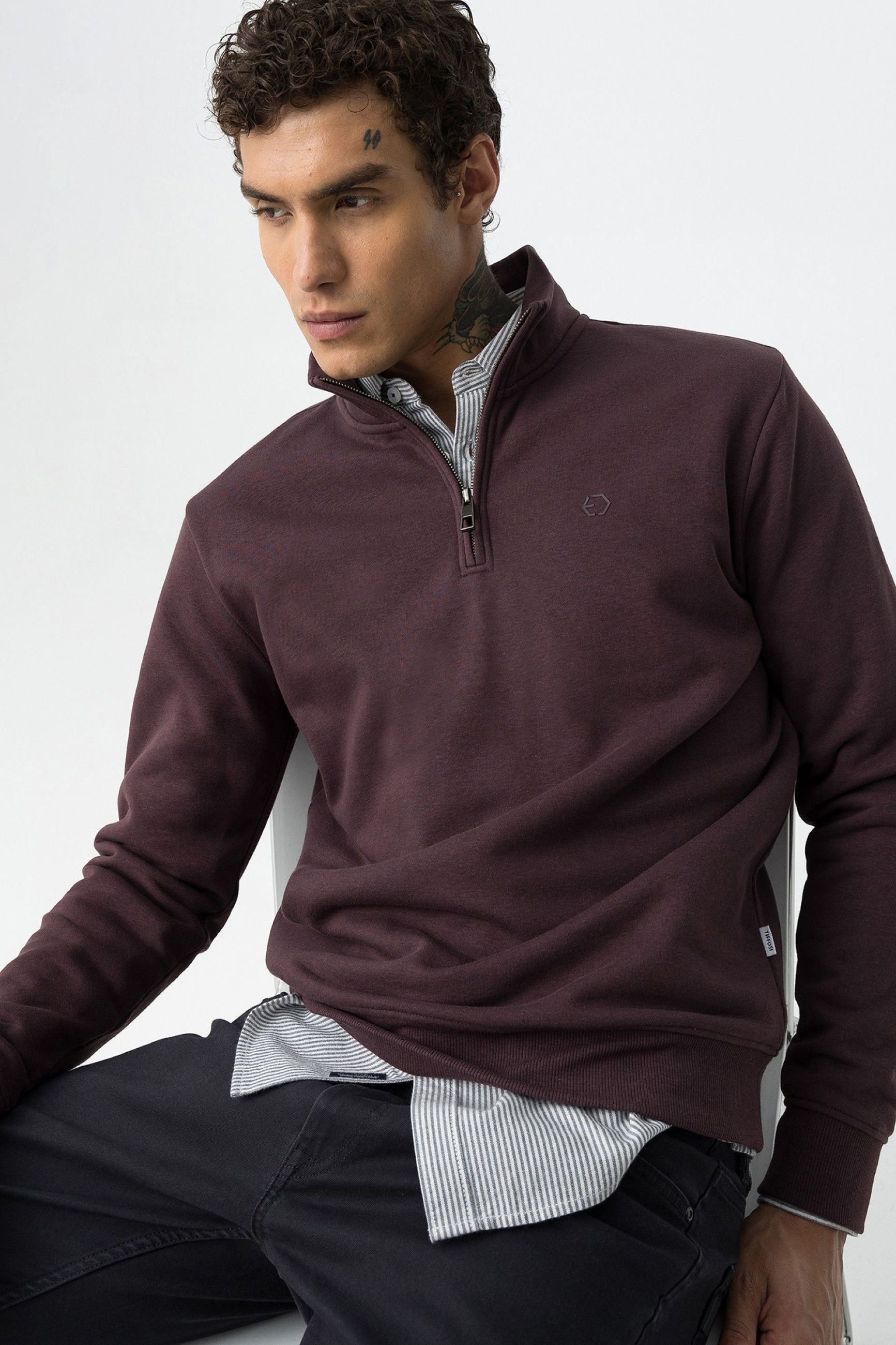FELPA JAMIR MEZZA ZIP - COMFORT FIT 10061521.MAR