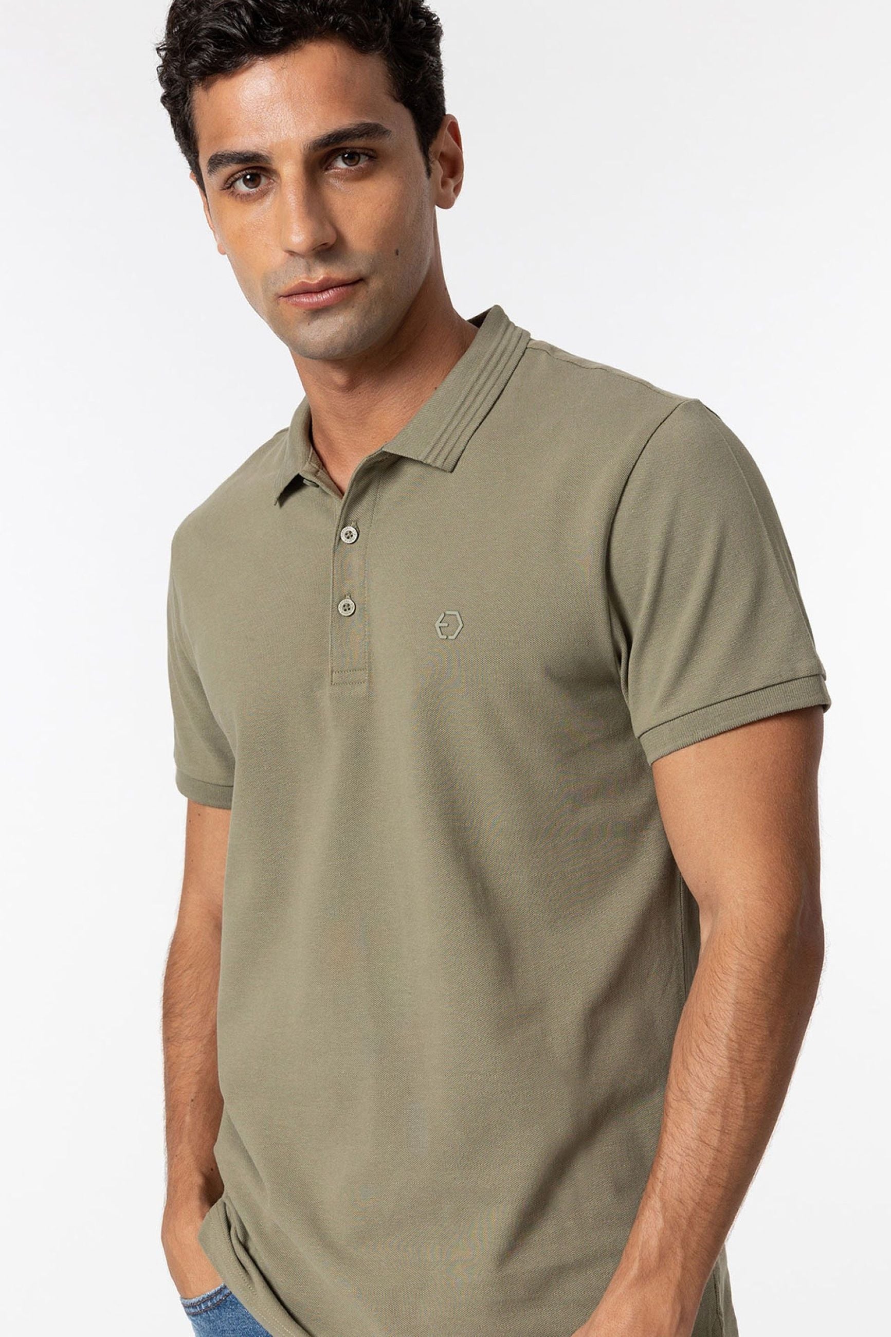 POLO MANNING_2 IN 100% COTONE PIQUET CON LOGO LATO CUORE TONO SU TONO - REGULAR FIT 10050806.MVE