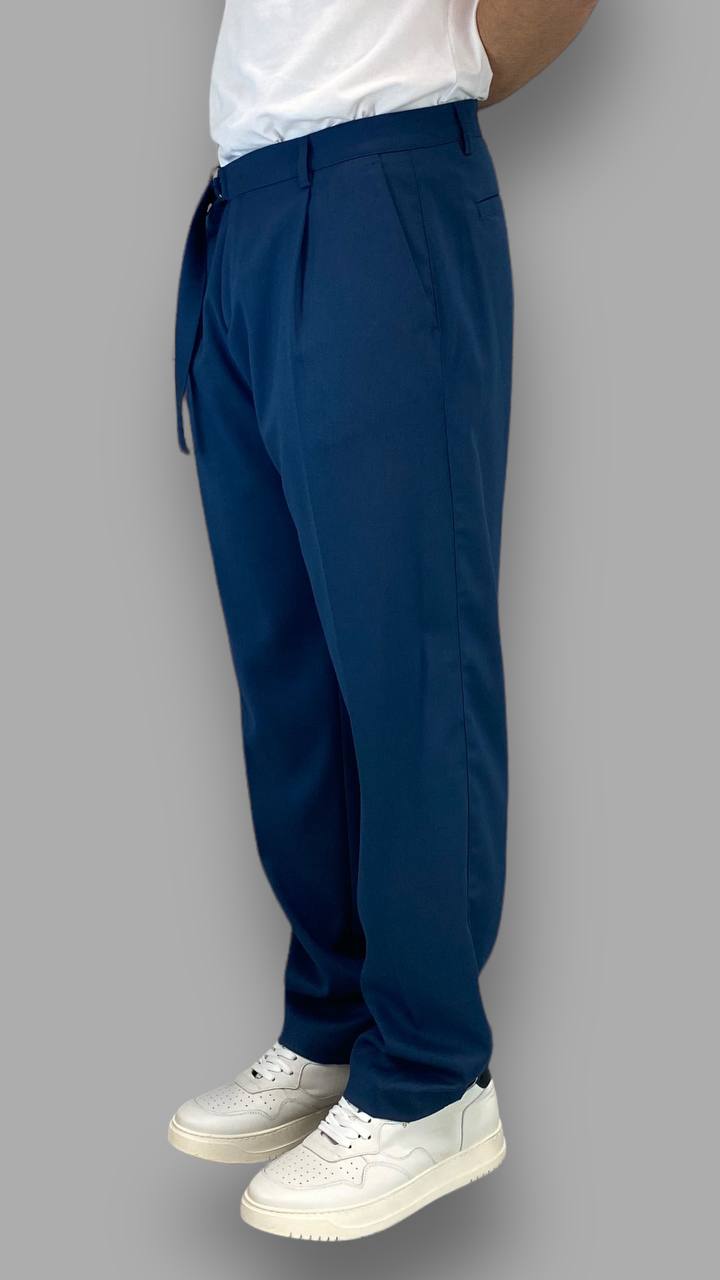 PANTALONE MORBIDO CON CINTURINO AD ANELLI - RELAXED FIT