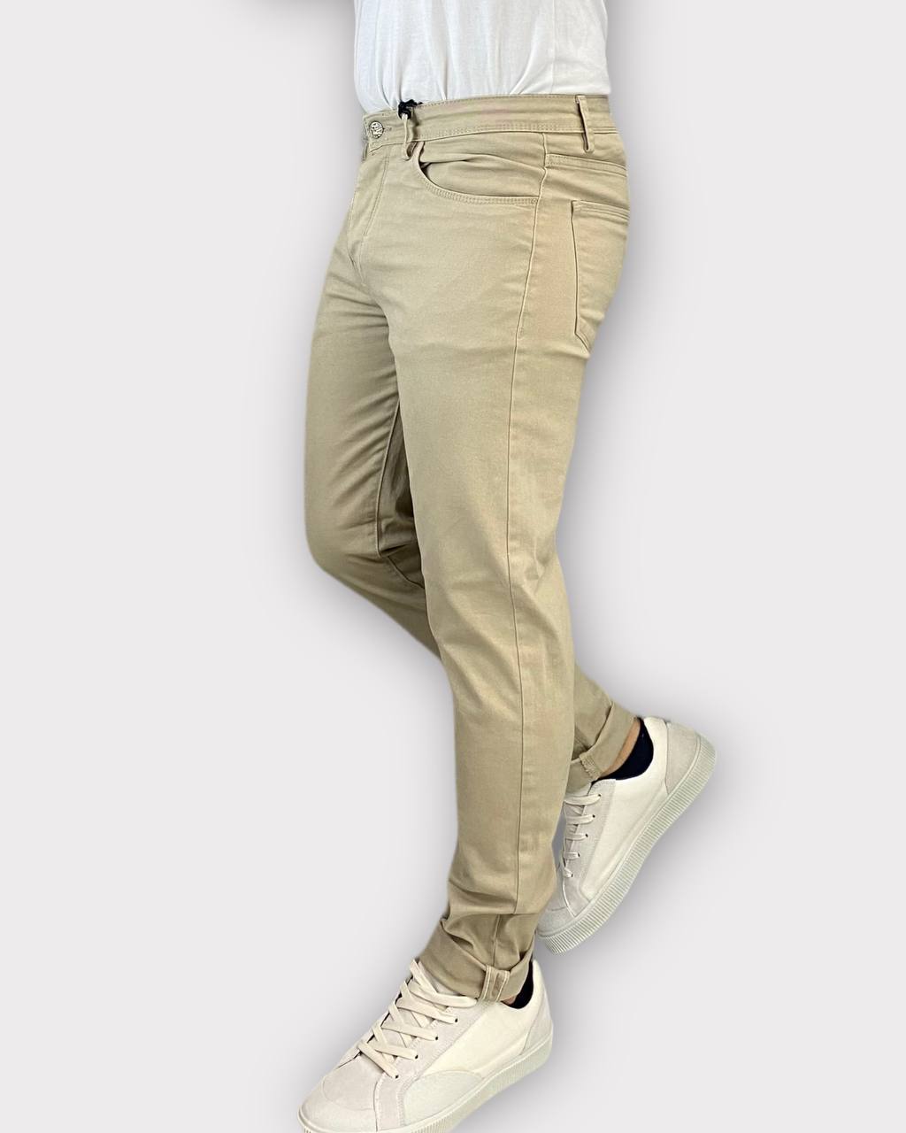 PANTALONE BASIC 5 TASCHE IN COTONE ELASTICIZZATO - SLIM FIT