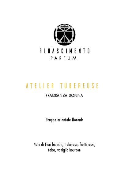 ATELIER TUBEREUSE EAU DE PARFUM NO GENDER - GRUPPO ORIENTALE/FLOREALE - MODERATO/FORTE