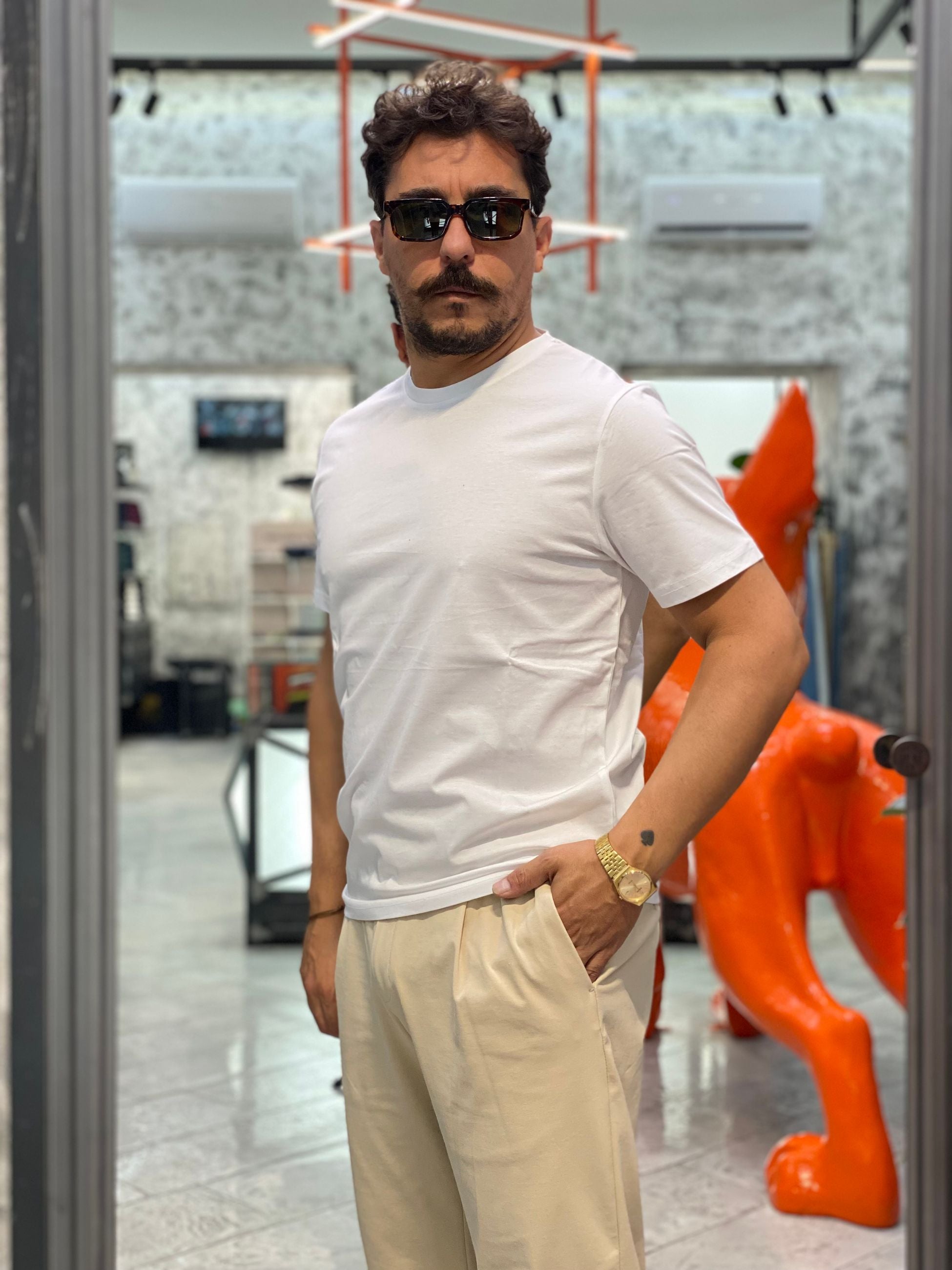 T-SHIRT IN PREGIATO ED ELEGANTE COTONE MERCERIZZATO - REGULAR FIT MK9910094.BIA