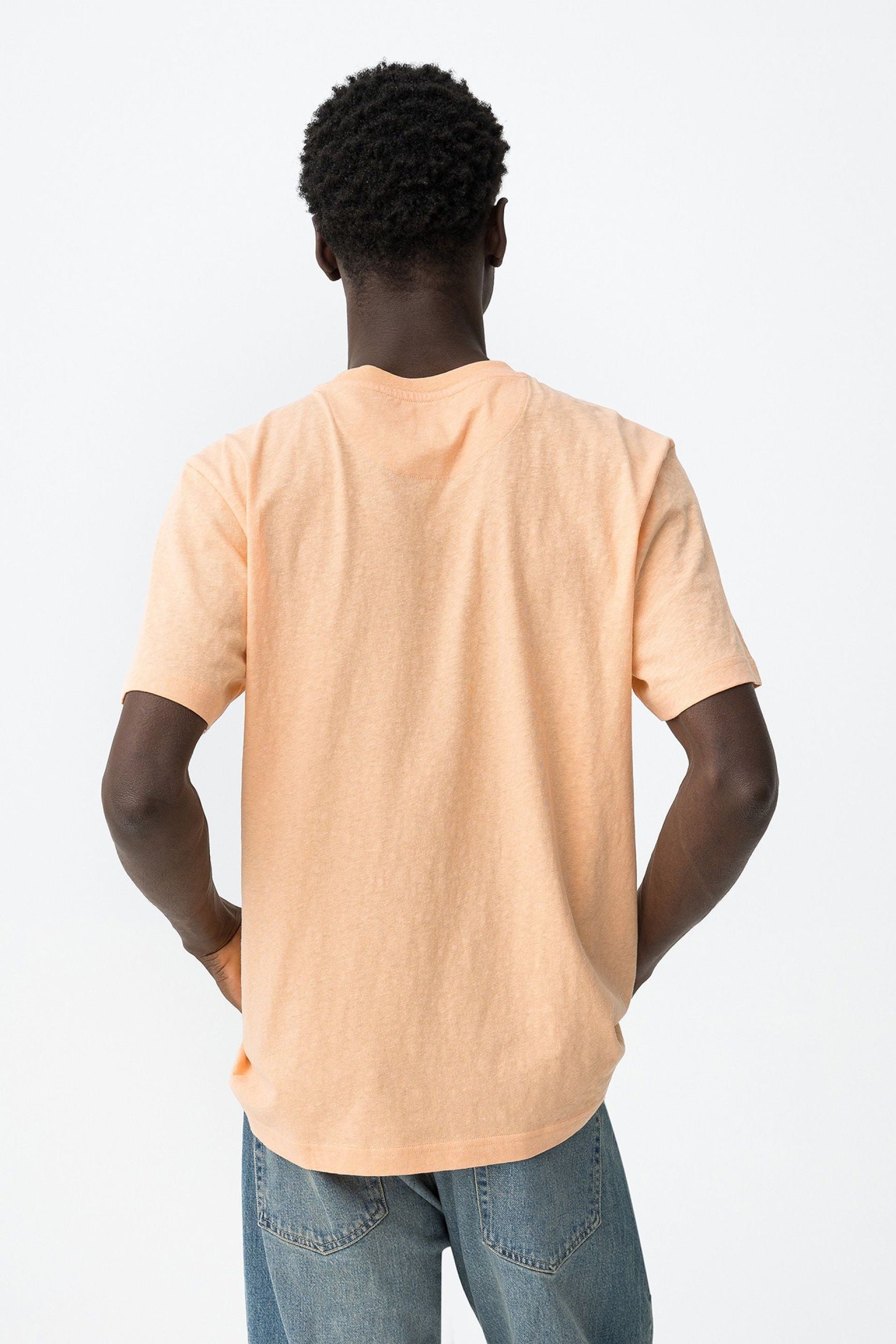 T-SHIRT FRANK IN MISTO LINO/COTONE - REGULAR FIT 10065748.ROS
