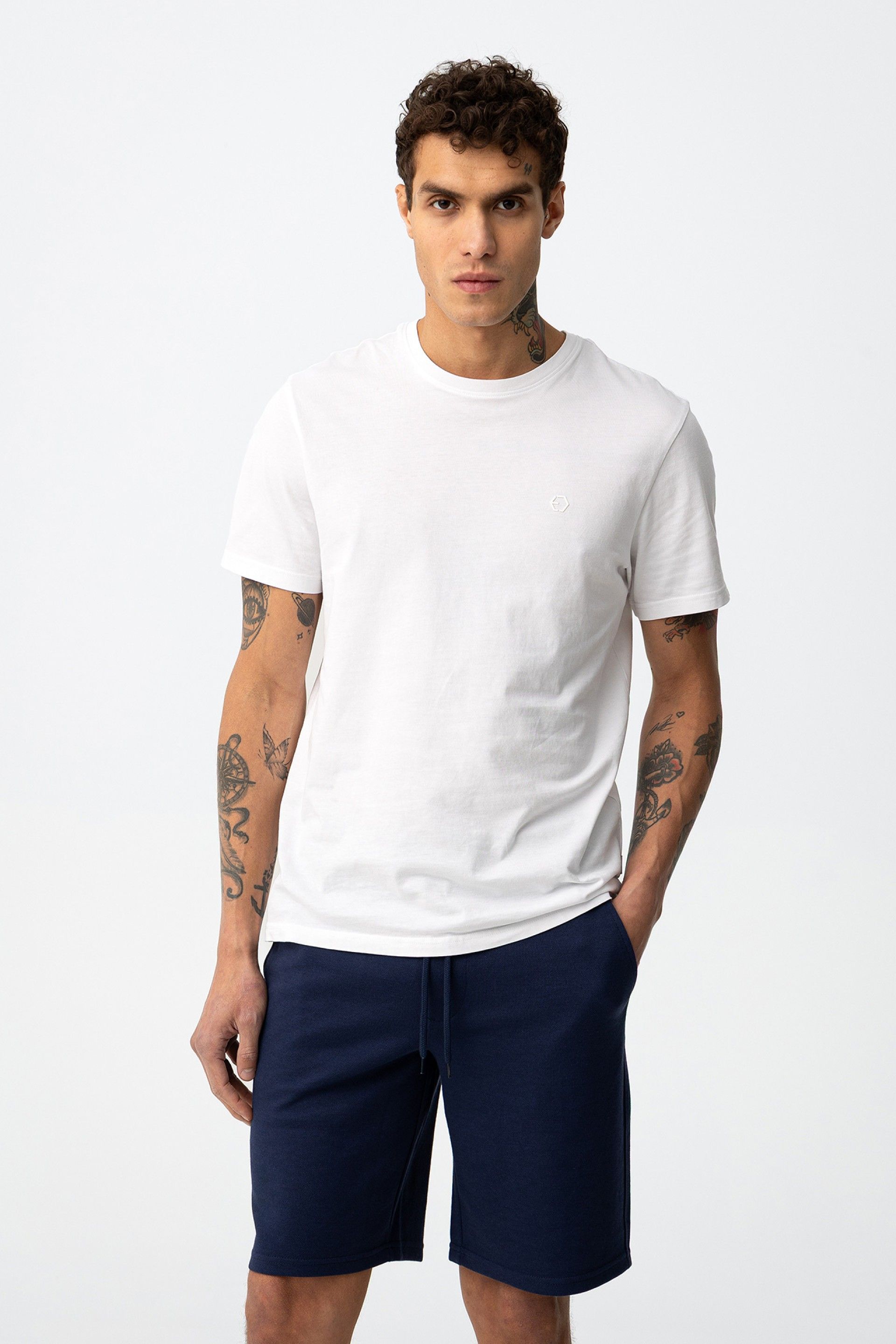 BERMUDA HARRIS IN FELPA - REGULAR FIT 10064488.BLU