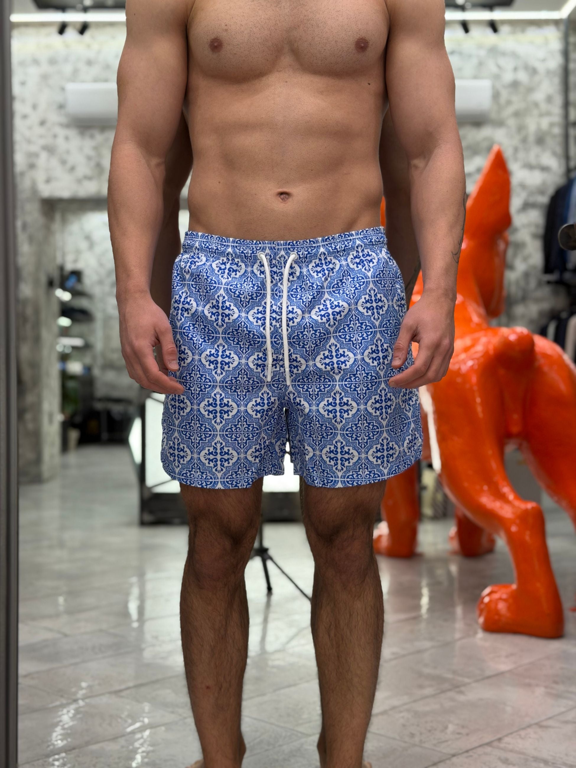 COSTUME DA BAGNO MODELLO BOXER FANTASIA MAIOLICA CAPRESE - REGULAR FIT PL455