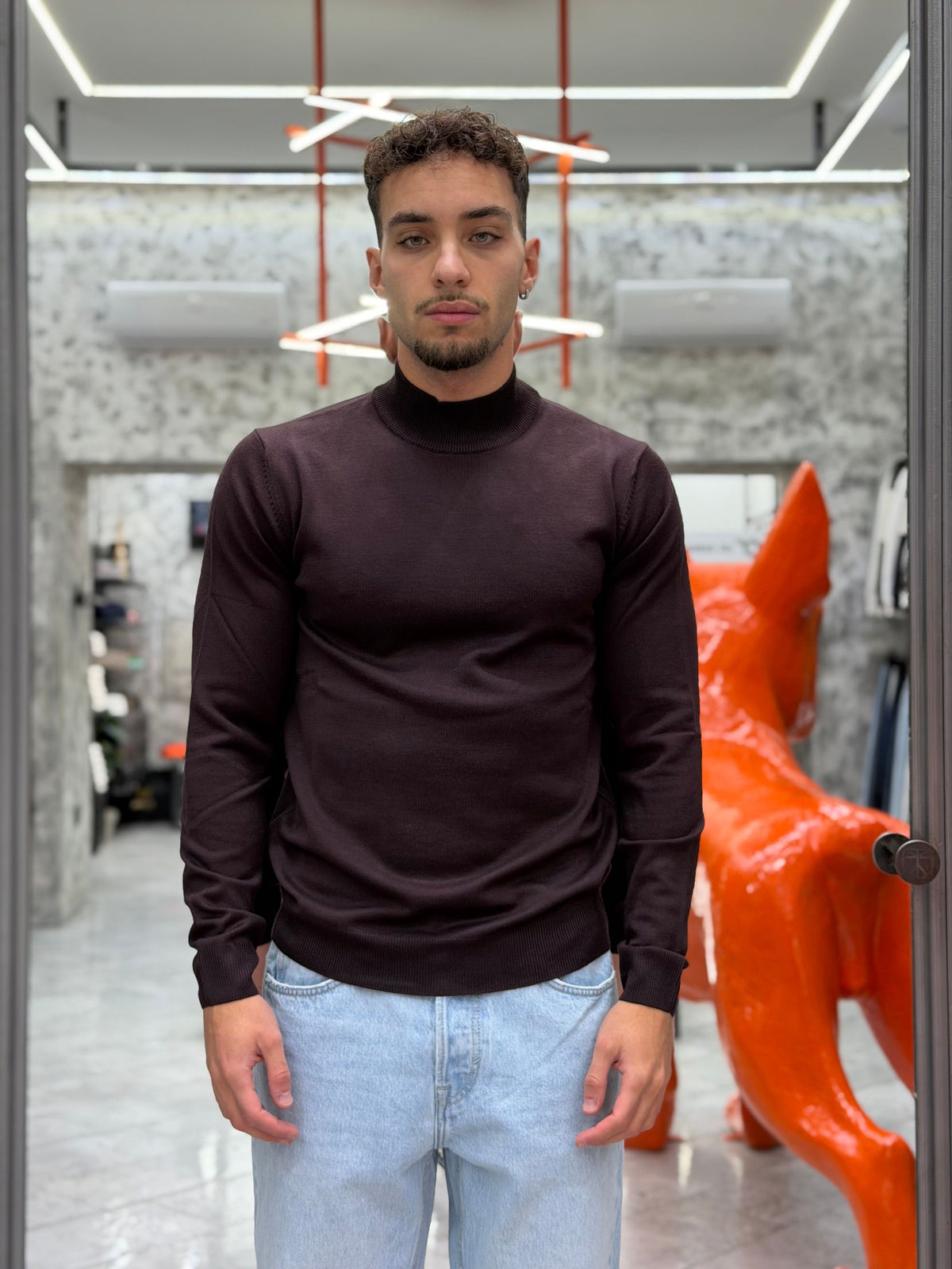 MAGLIA LUPETTO BASIC IN MORBIDA VISCOSA - REGULAR FIT MI3333SS.MEL