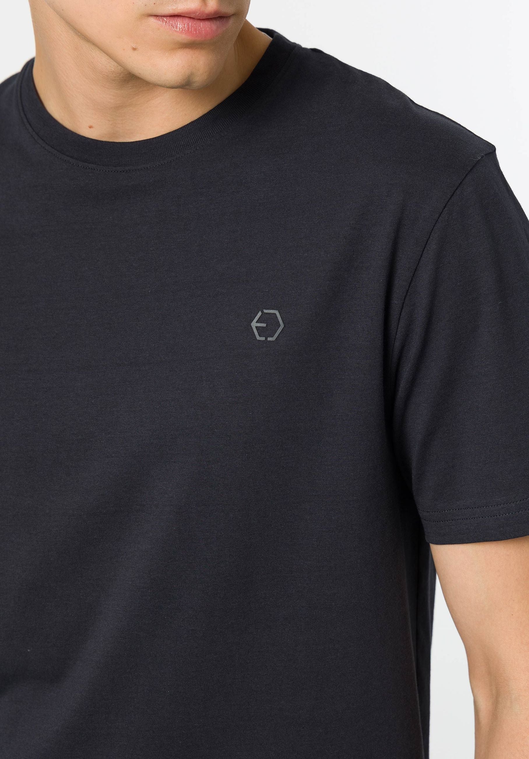 T-SHIRT BARTON BASIC IN 100% COTONE CON LOGO LATO CUORE - REGULAR FIT 10048304.BLU