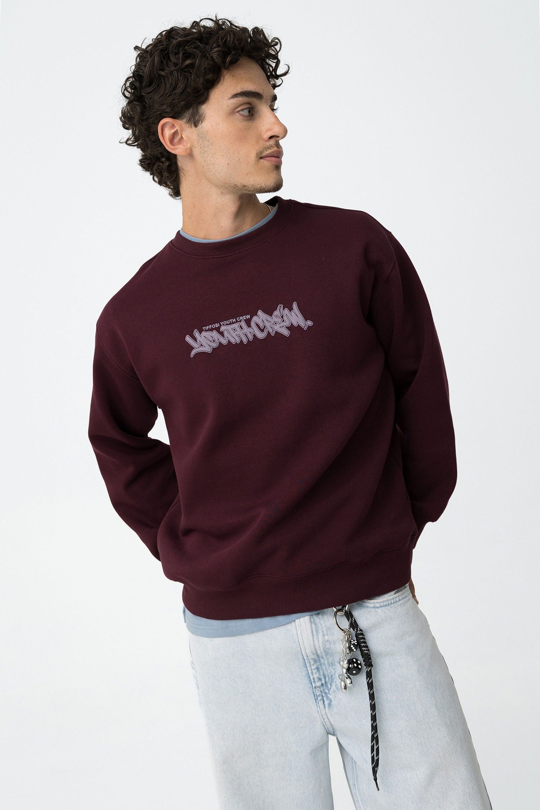 FELPA RIDLEY CON STAMPE GRAFICHE FRONTE/RETRO 10061532.BOR