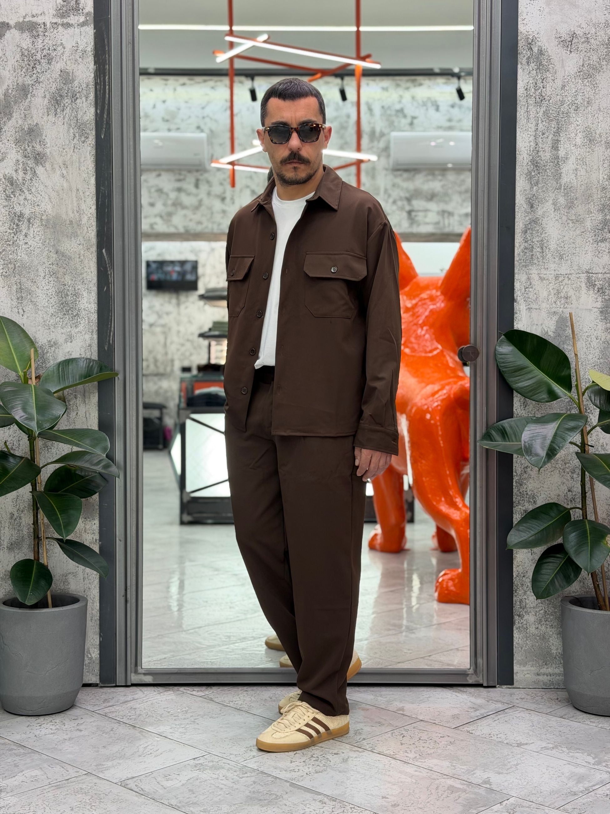 COORDINATO IBIZA CON OVERSHIRT E PANTALONE RELAXED CORIBZ.MOR