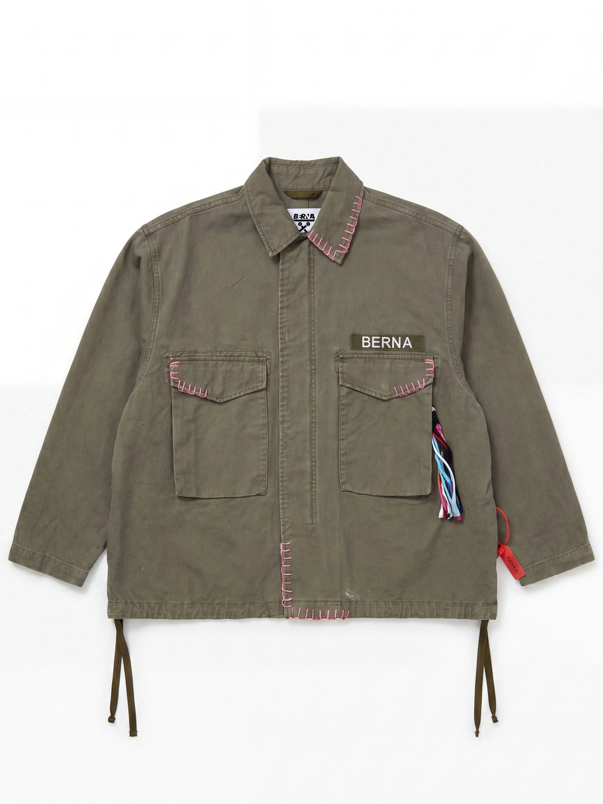 OVERJACKET IN PURO COTONE CON RICAMI E MAXI STAMPA SUL RETRO - RELAXED FIT M-262388.VMIL