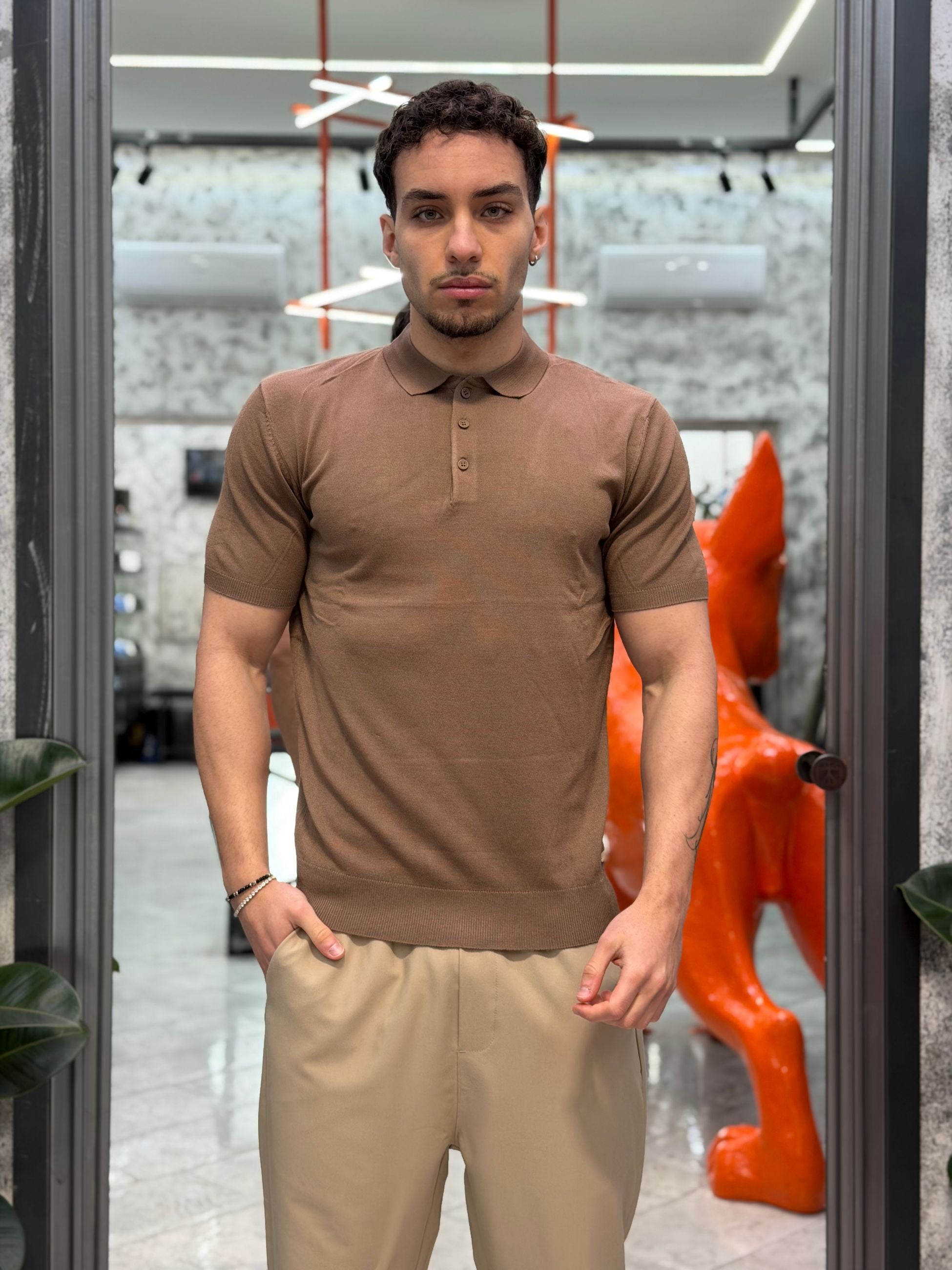 POLO MANICA CORTA CON 3 BOTTONI IN LEGGERA VISCOSA - REGULAR FIT GL511S-S26.TAB