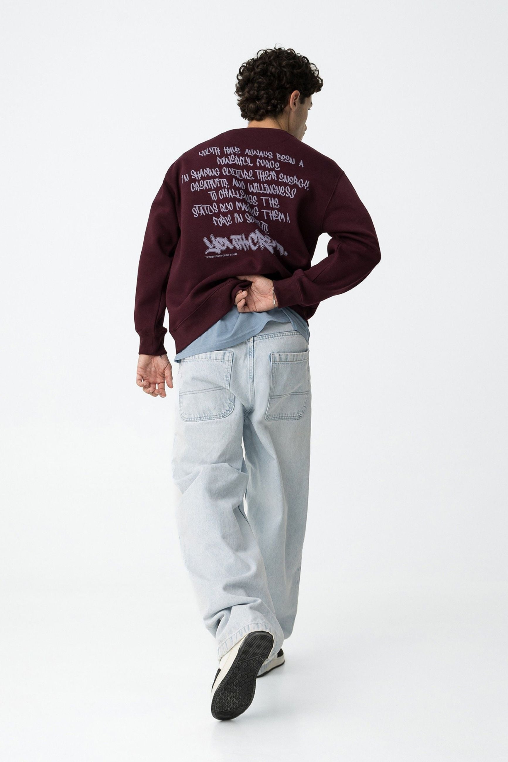 FELPA RIDLEY CON STAMPE GRAFICHE FRONTE/RETRO 10061532.BOR