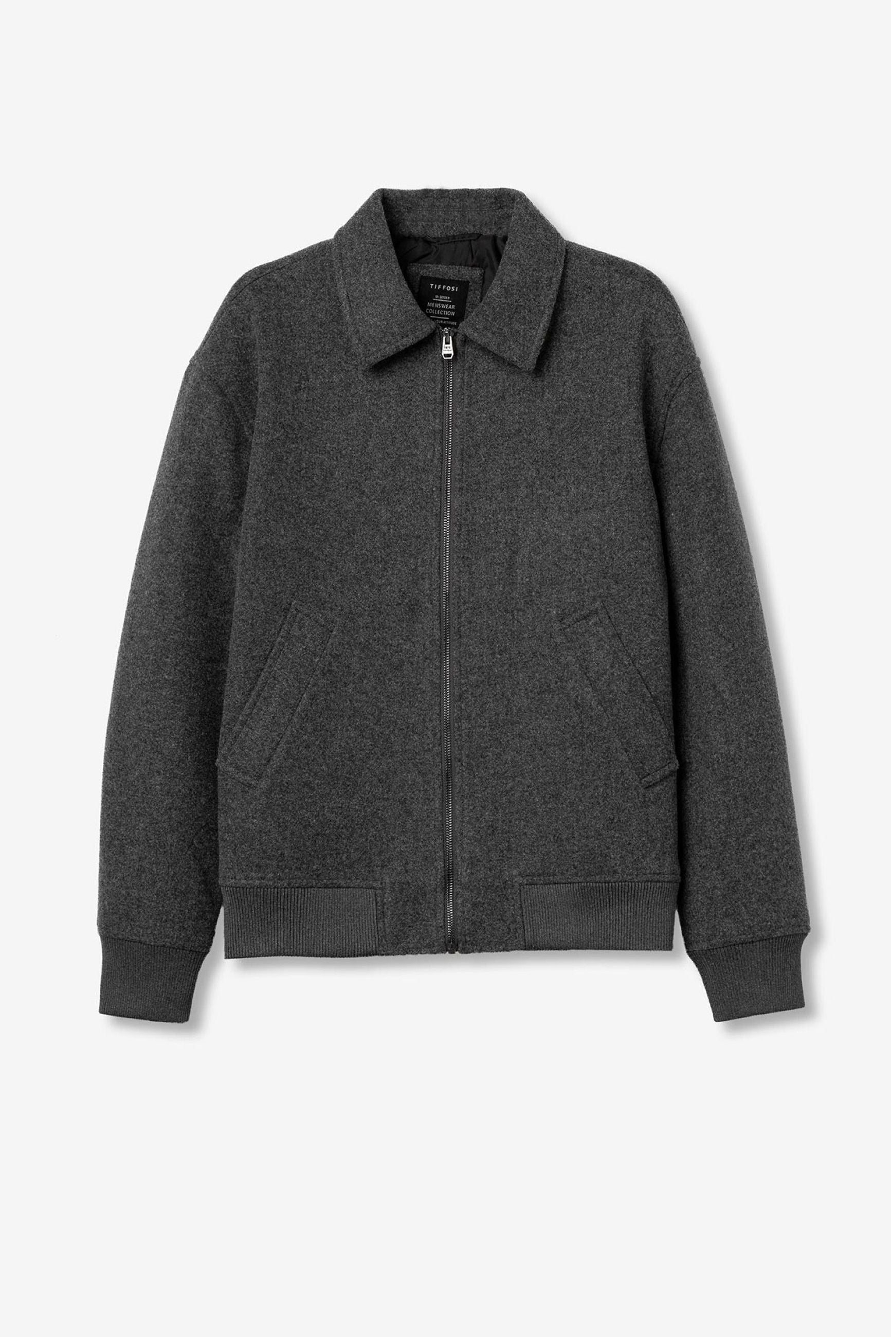 GIUBBINO PERCUT MODELLO COLLEGE IN FLANELLA - REGULAR FIT 10062569.GRI