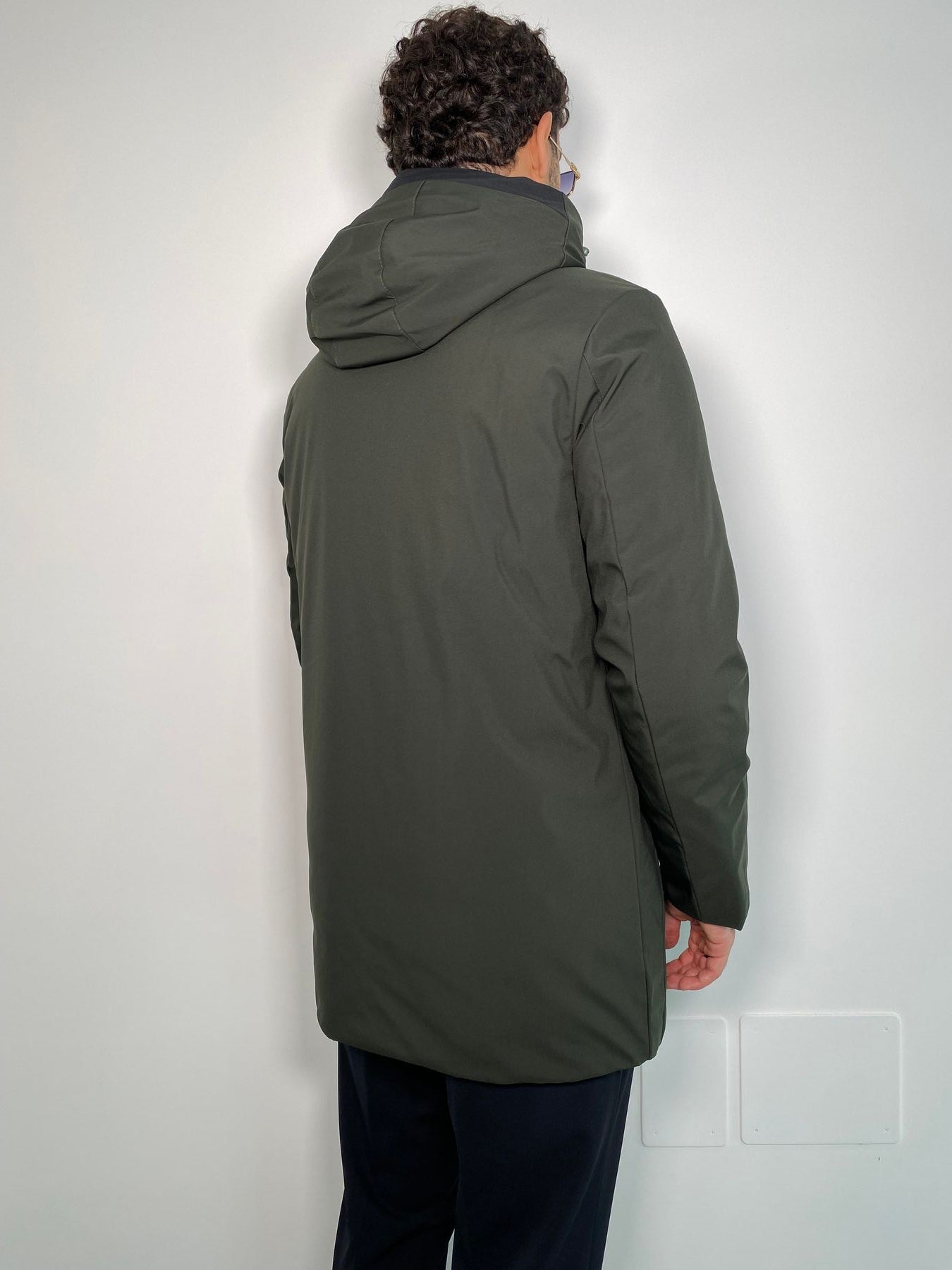 PARKA LUNGO CON CAPPUCCIO IN TESSUTO TECNICO WATERPROOF & WINDPROOF - REGULAR FIT