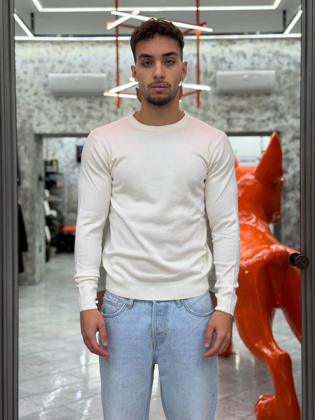 MAGLIA GIROCOLLO BASIC IN MORBIDA VISCOSA - REGULAR FIT MI3330SS.OFF