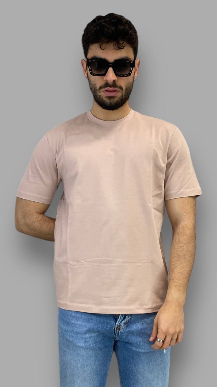 T-SHIRT BASIC IN COTONE ELASTICIZZATO