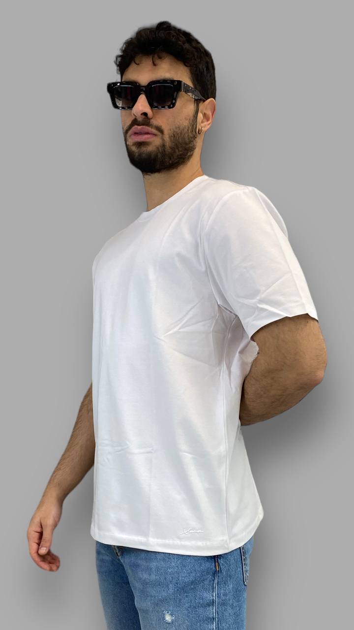 T-SHIRT BASIC IN COTONE ELASTICIZZATO