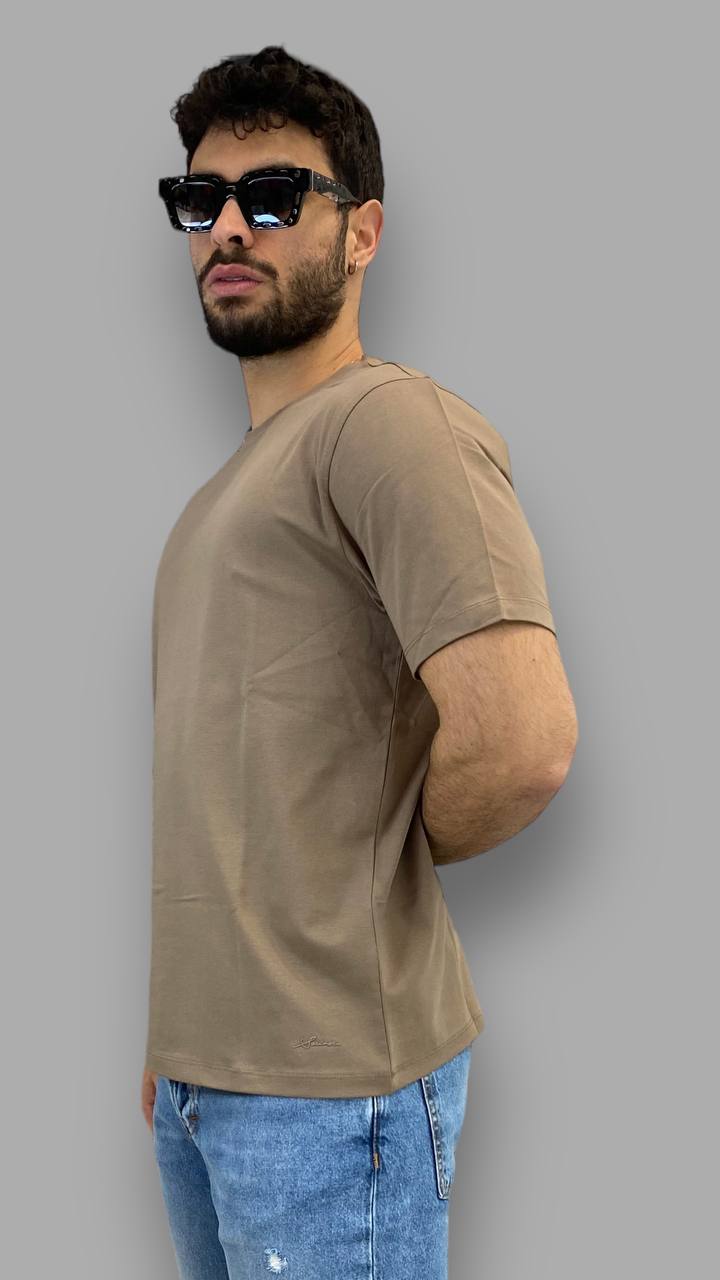 T-SHIRT BASIC IN COTONE ELASTICIZZATO