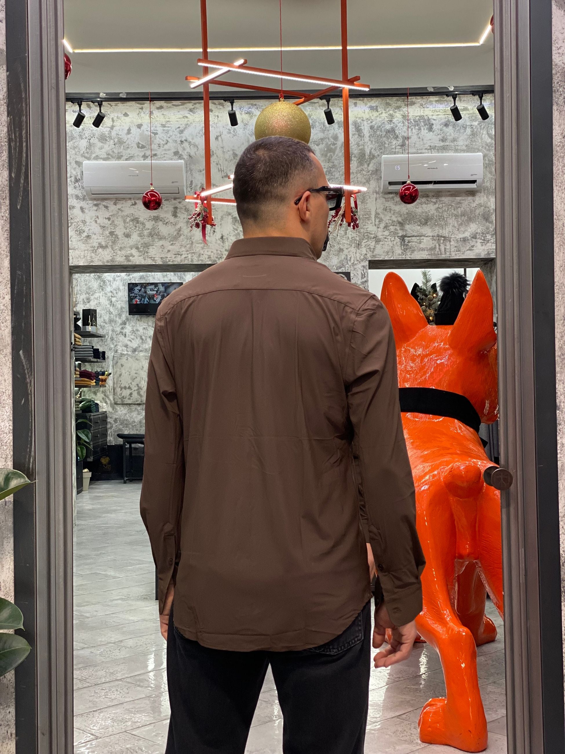 CAMICIA NO STIRO ELASTICIZZATA TINTA UNITA - SLIM FIT CI1069SS.MOR