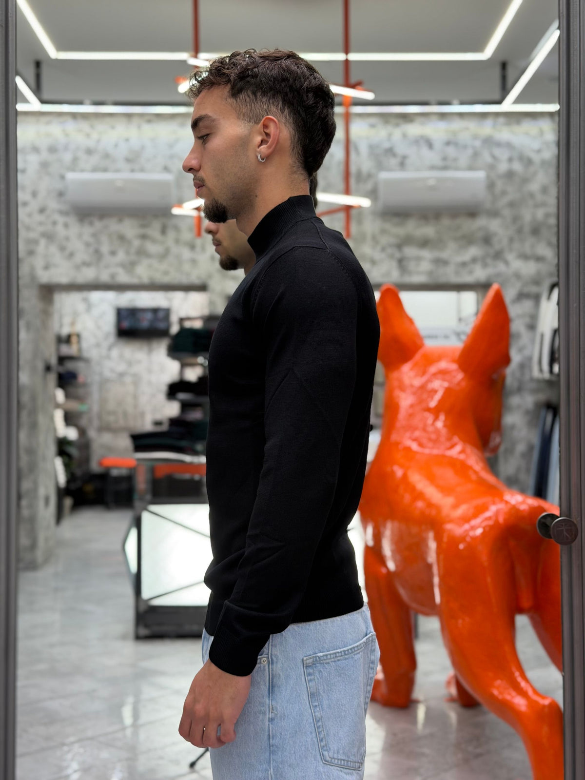 MAGLIA LUPETTO BASIC IN MORBIDA VISCOSA - REGULAR FIT MI3333SS.NER