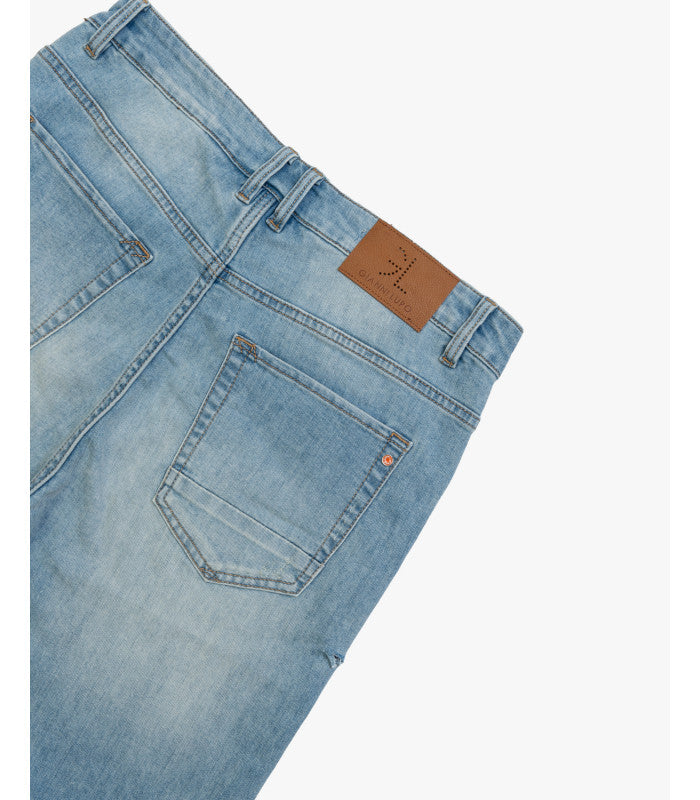 JEANS MIKE IN TELA ELASTICIZZATA CON MICRO ABRASIONI - CARROT FIT GL6266Q-S25