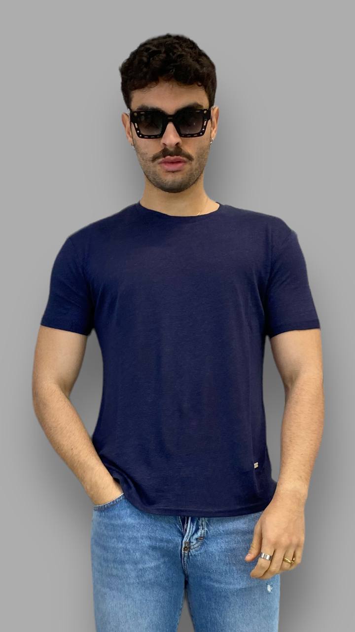 T-SHIRT BASIC IN 100% LINO - REGULAR FIT