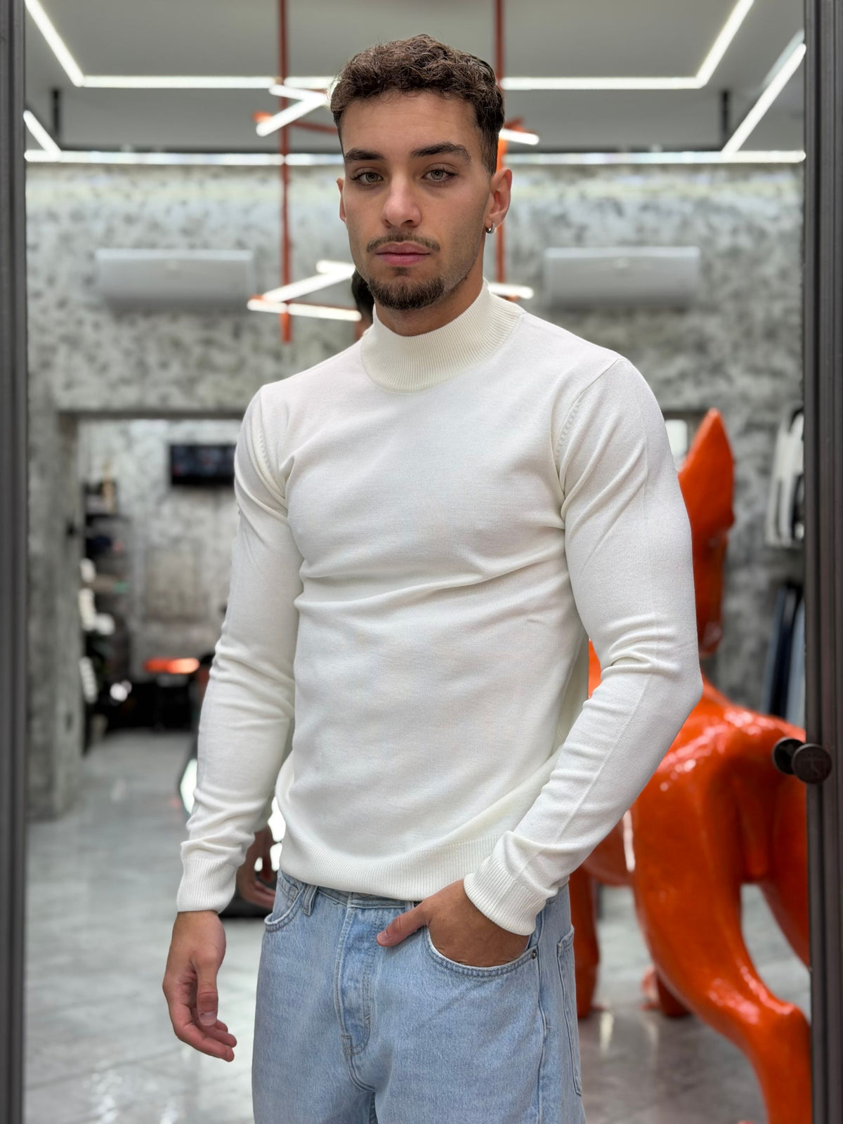 MAGLIA LUPETTO BASIC IN MORBIDA VISCOSA - REGULAR FIT MI3333SS.OFF