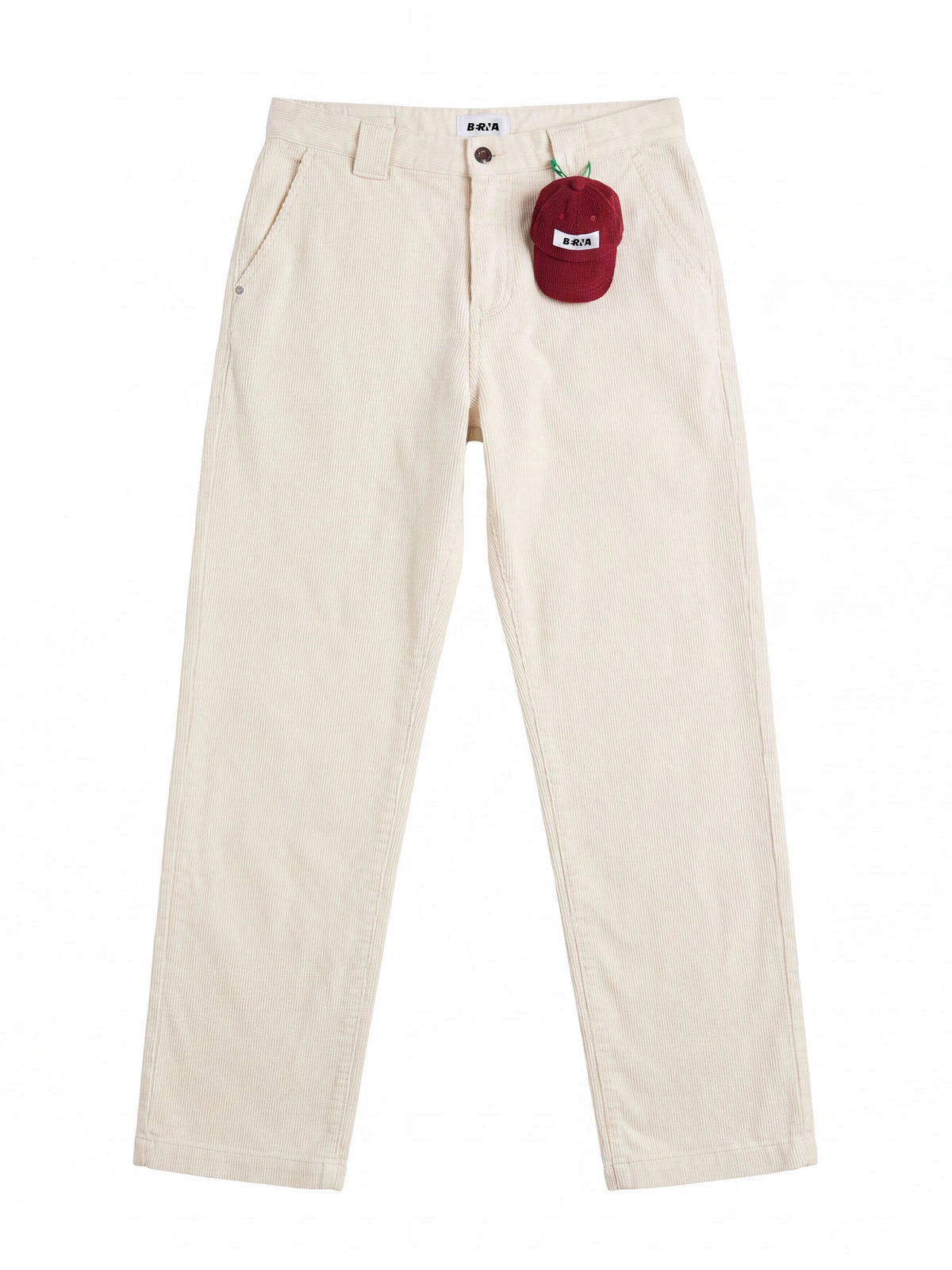 PANTALONE MODELLO BOMBONERA IN VELLUTO/COTONE CON MAXI PASSANTI E PENDAGLIO PORTAMONETE APPLICATO SUL FRONTE - STRAIGHT FIT M-262313.PAN