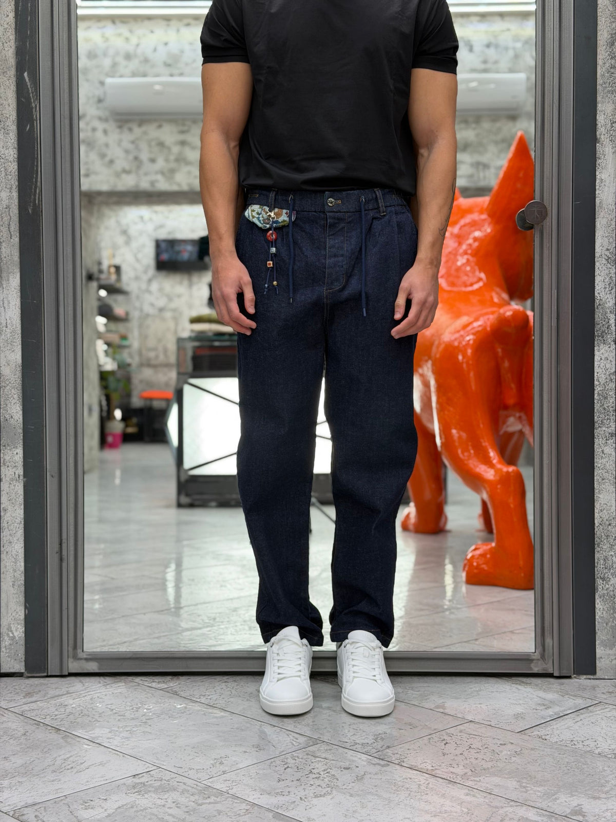 JEANS ZERO WASH TASCA AMERICA CON TASCA SUL RETRO FANTASIA - JAPAN FIT M-262337