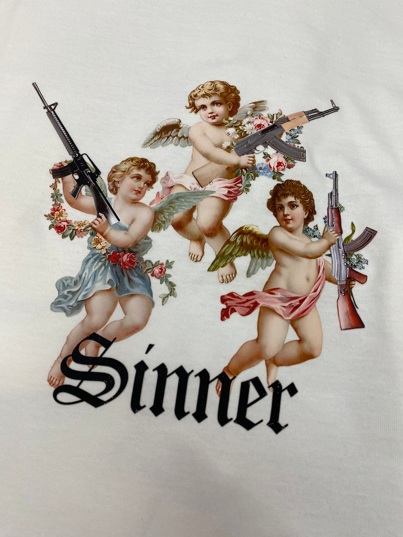 T-SHIRT STAMPA ANGELI SINNER - SEMI OVER FIT