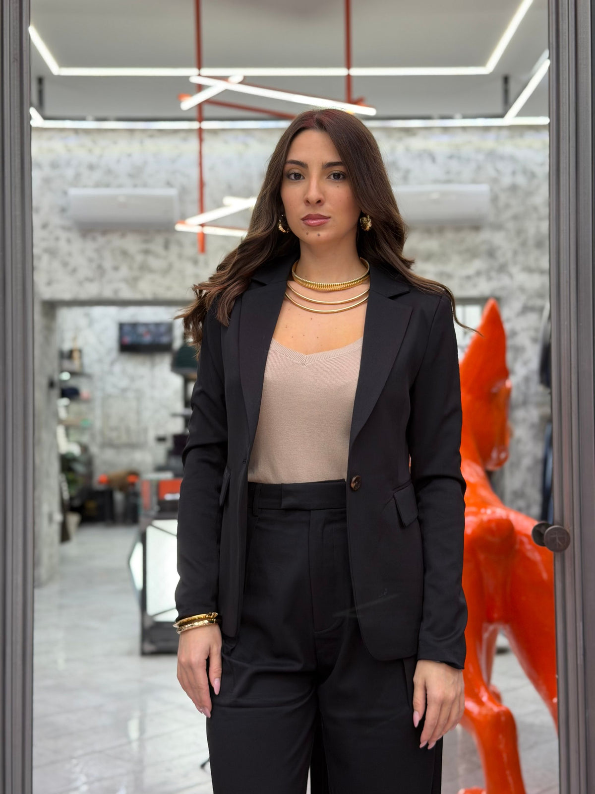 GIACCA MONOPETTO DA TAILLEUR CON REVERS A LANCIA - REGULAR FIT GLD9021JW.NER