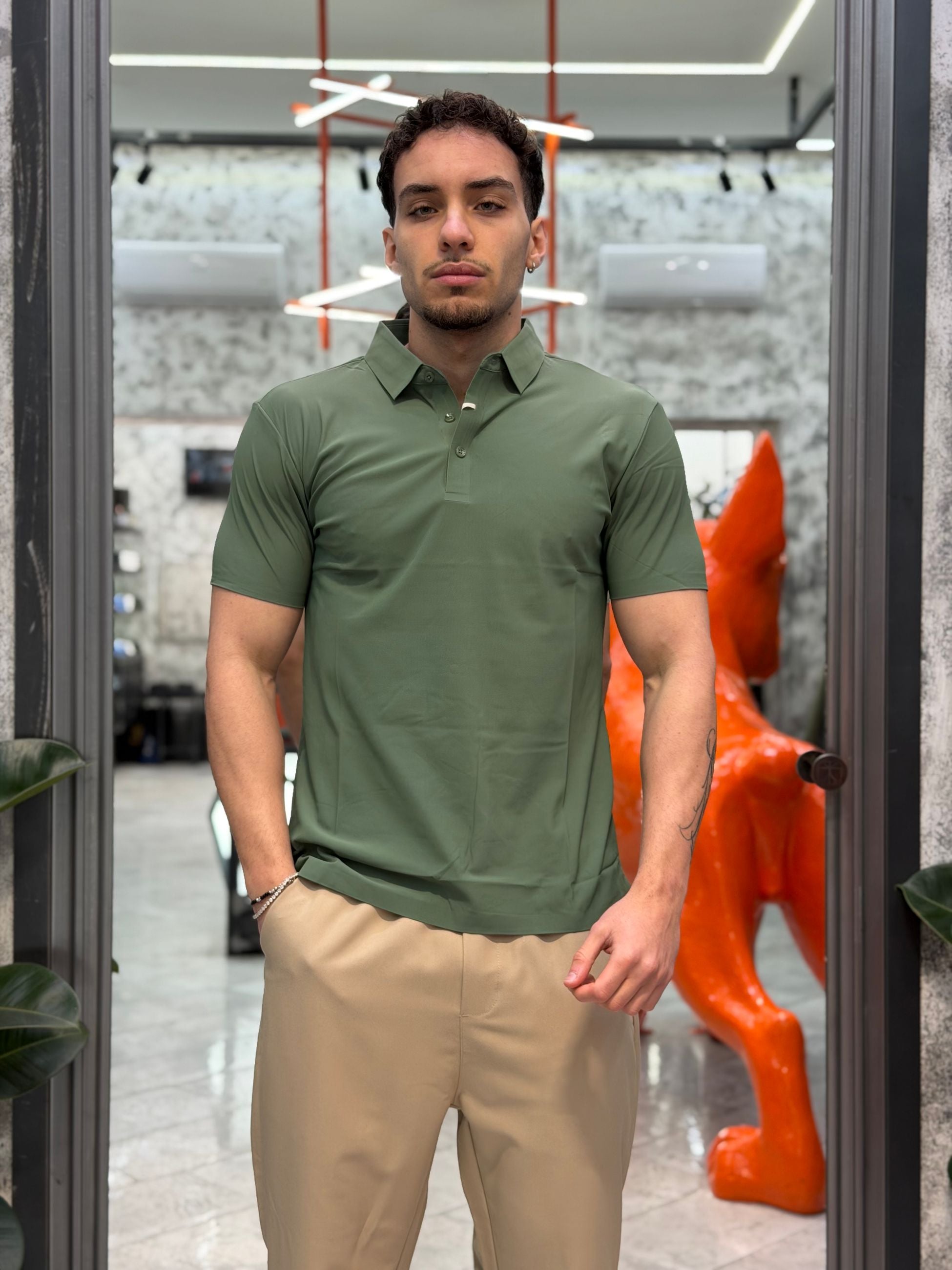 POLO BASIC IN TESSUTO TECNICO NO STIRO - SLIM FIT GL1003TB-S26.VER