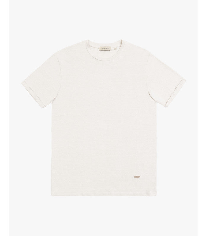 T-SHIRT BASIC IN MISTO LINO/VISCOSA - REGULAR FIT GL2276F.BIA