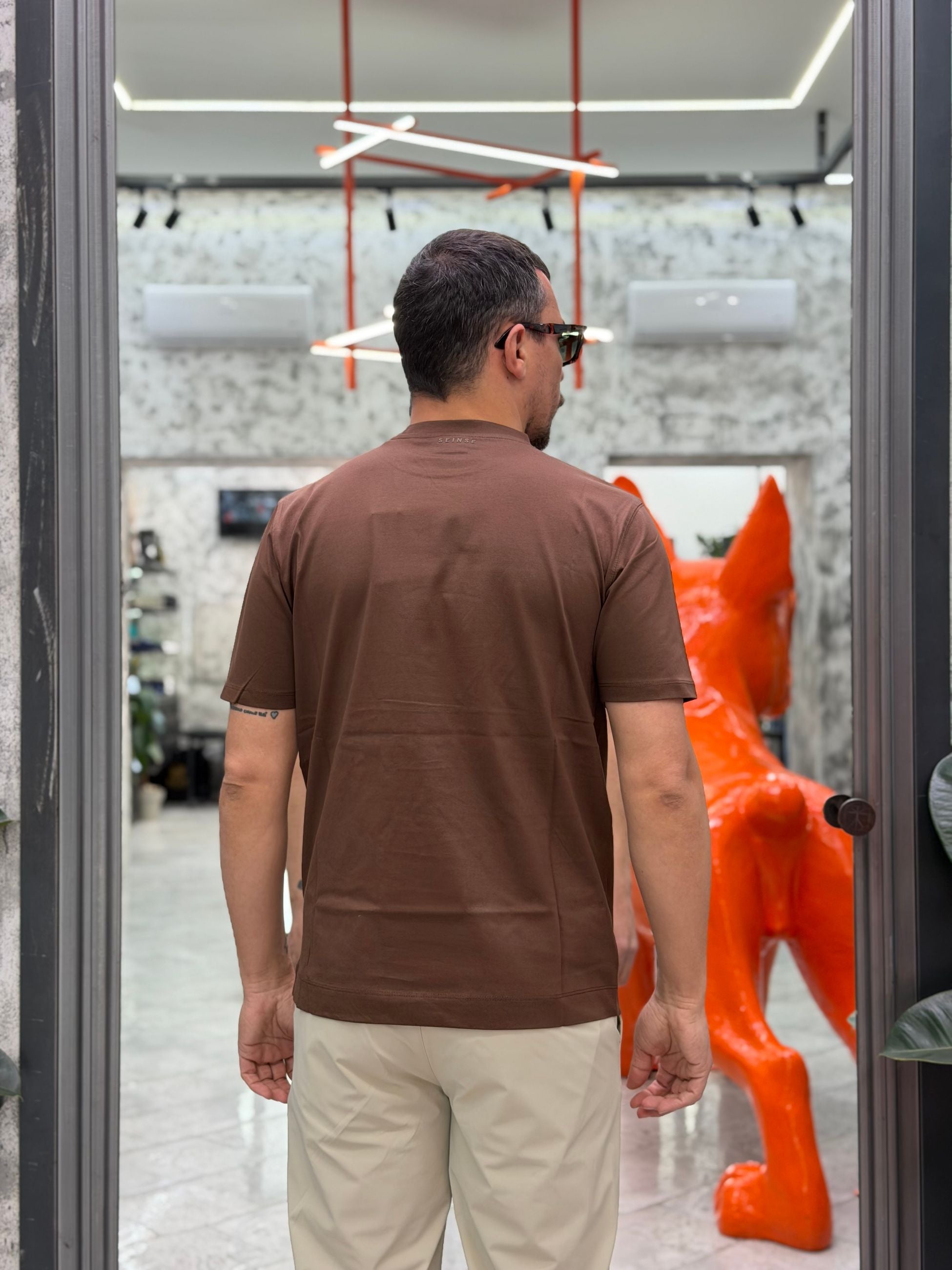 T-SHIRT GIROCOLLO IN PREGIATO COTONE MERCERIZZATO - REGULAR FIT TE3205SS.MOK