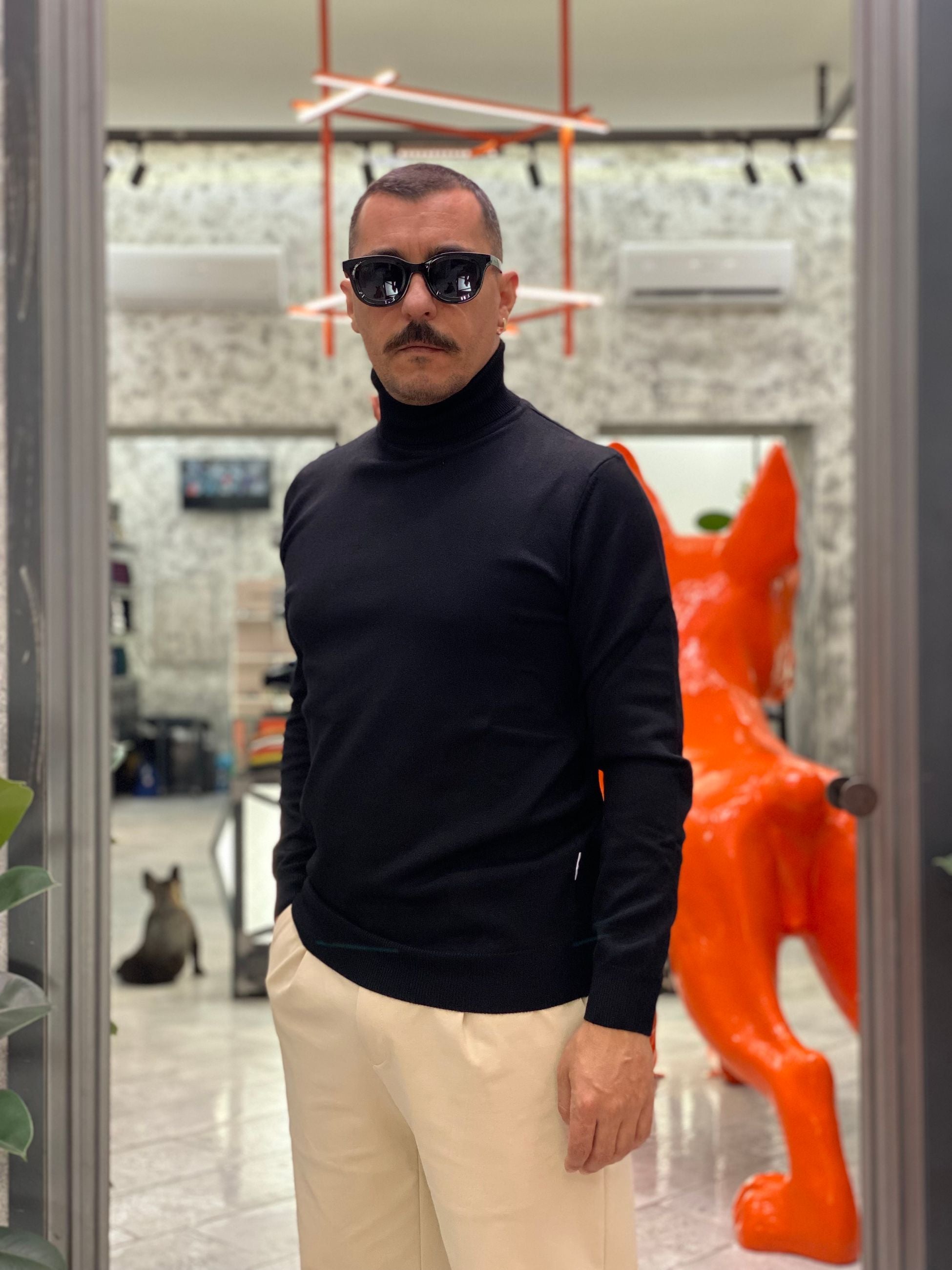 MAGLIA DOLCEVITA IN MORBIDA VISCOSA - REGULAR FIT MI3058SS.NER