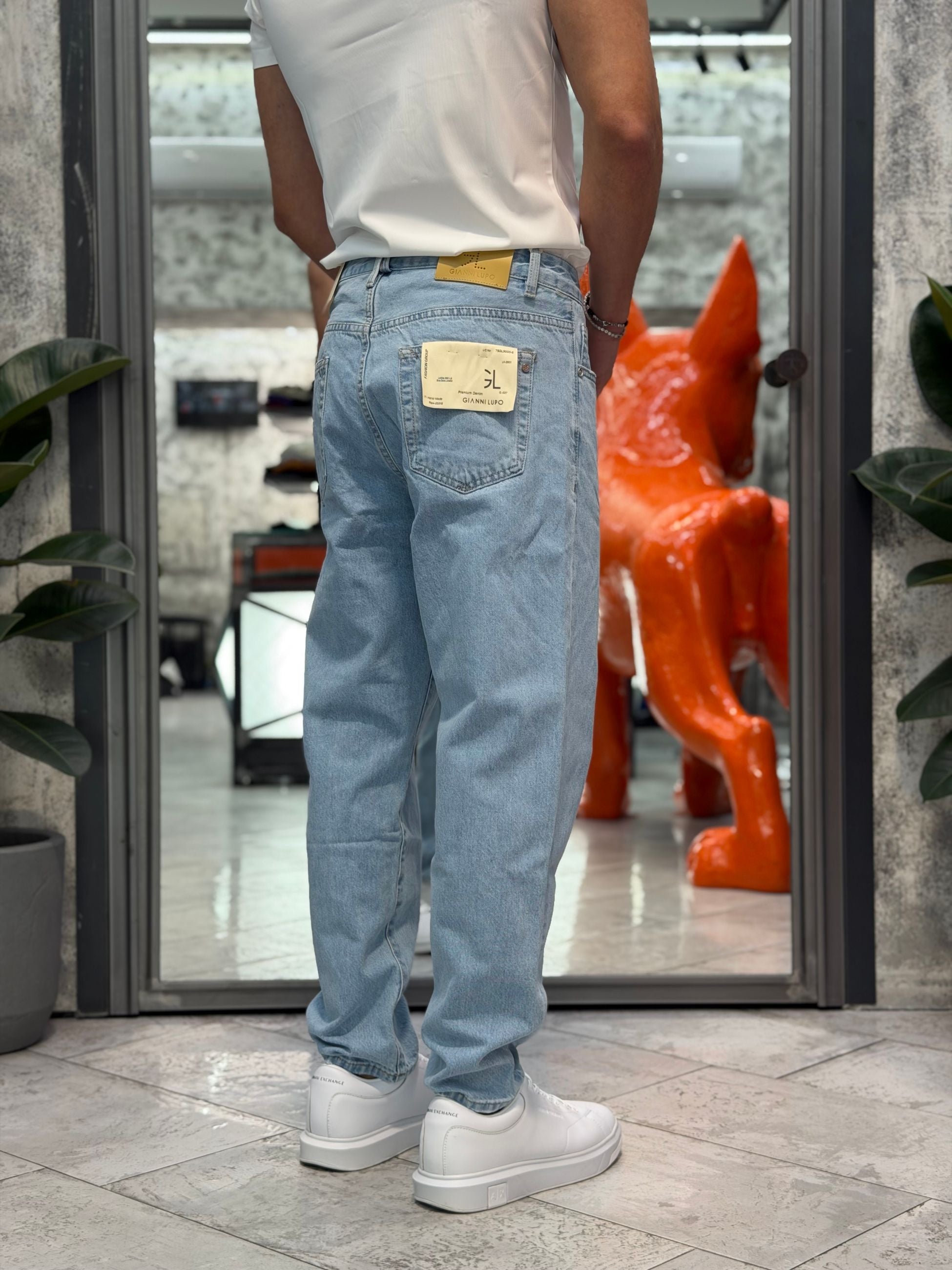 JEANS DAD 5 TASCHE LIGHT WASH - OVER FIT GL6275Q-S26