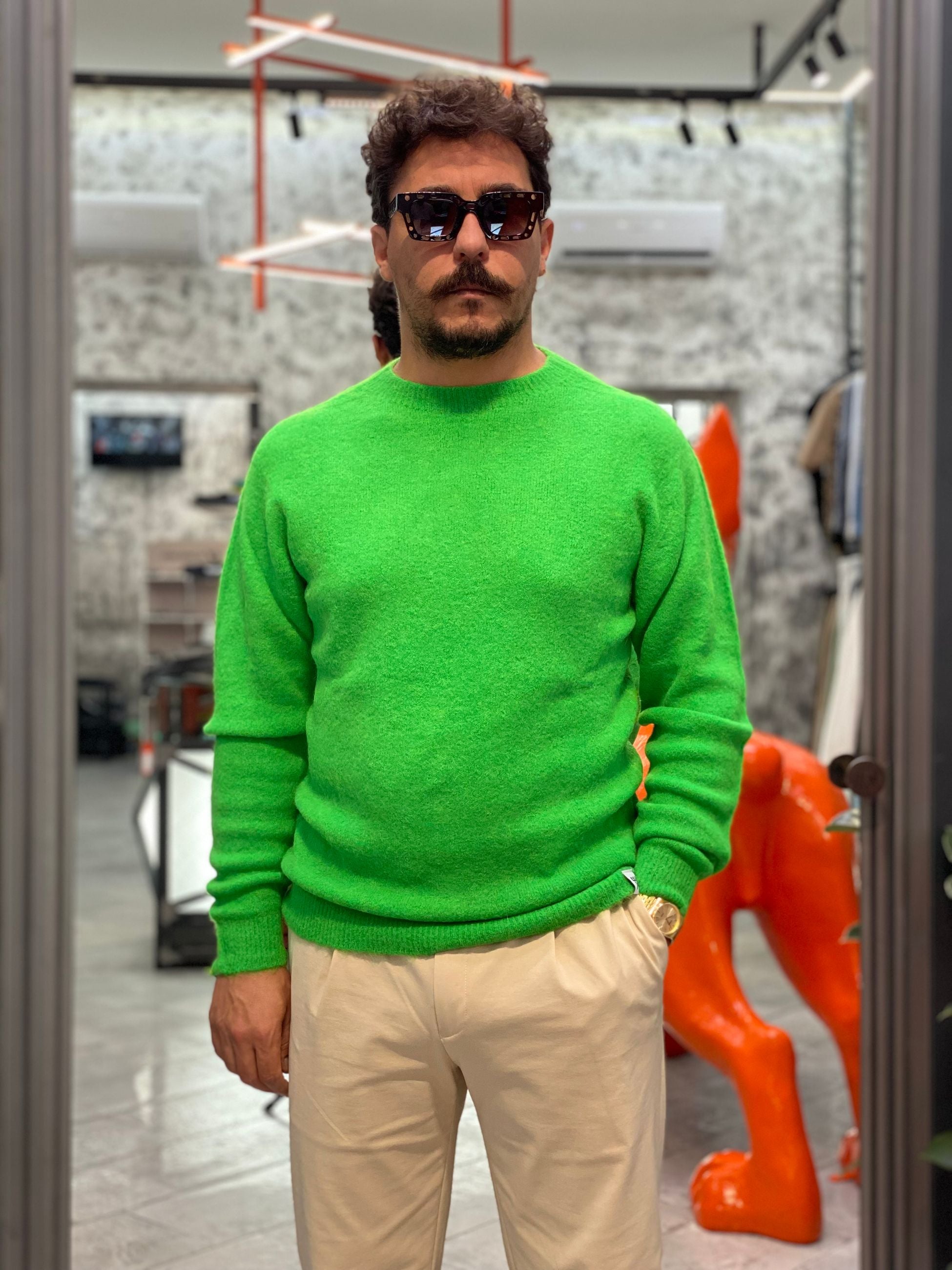 MAGLIA GIROCOLLO IN LANA MOHAIR - REGULAR FIT M252037-6