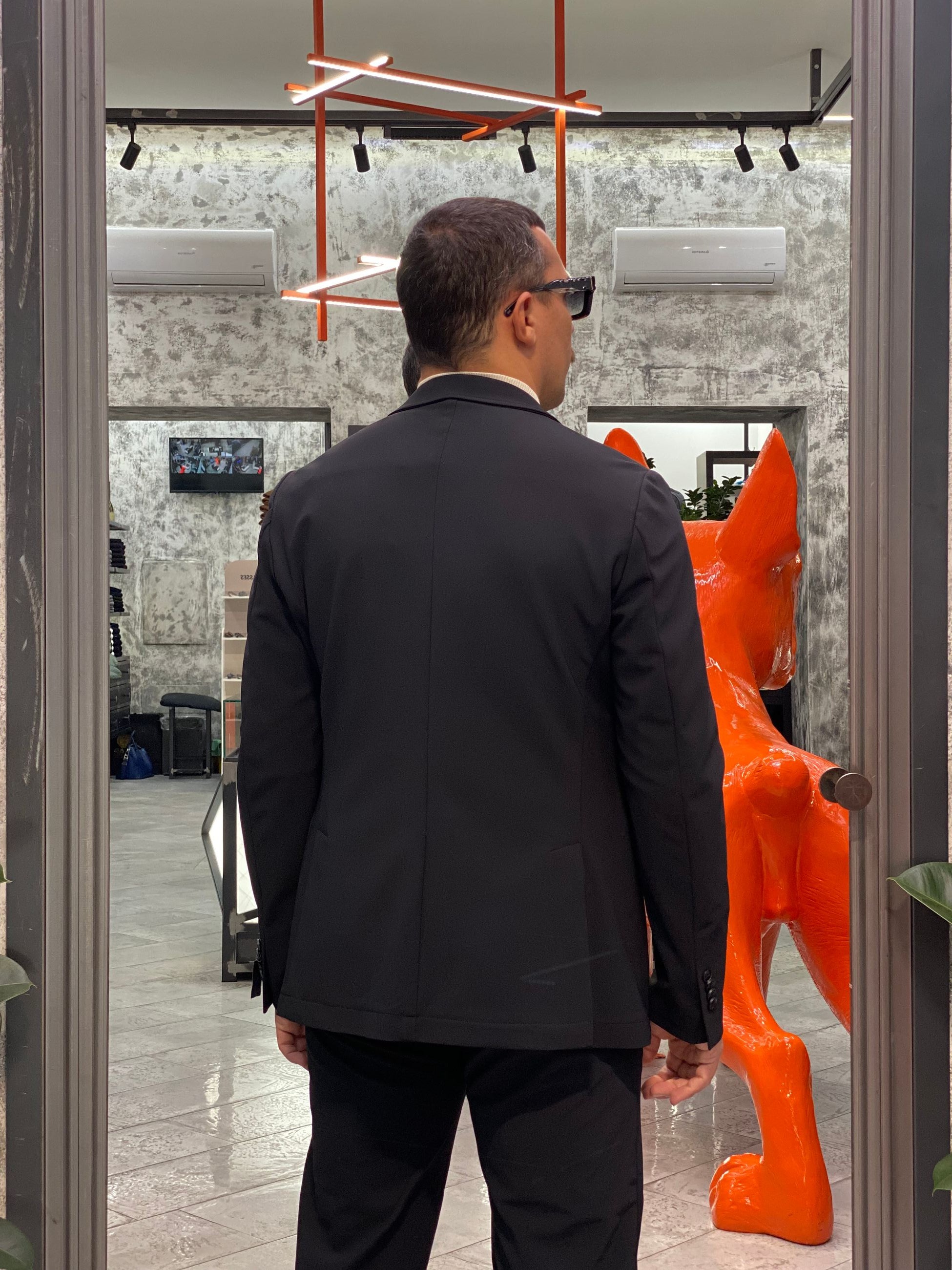 GIACCA MONOPETTO DA COMPLETO IN TESSUTO TECNICO ELASTICIZZATO SUPER COMFORT - REGULAR FIT GAI1062SS.NER