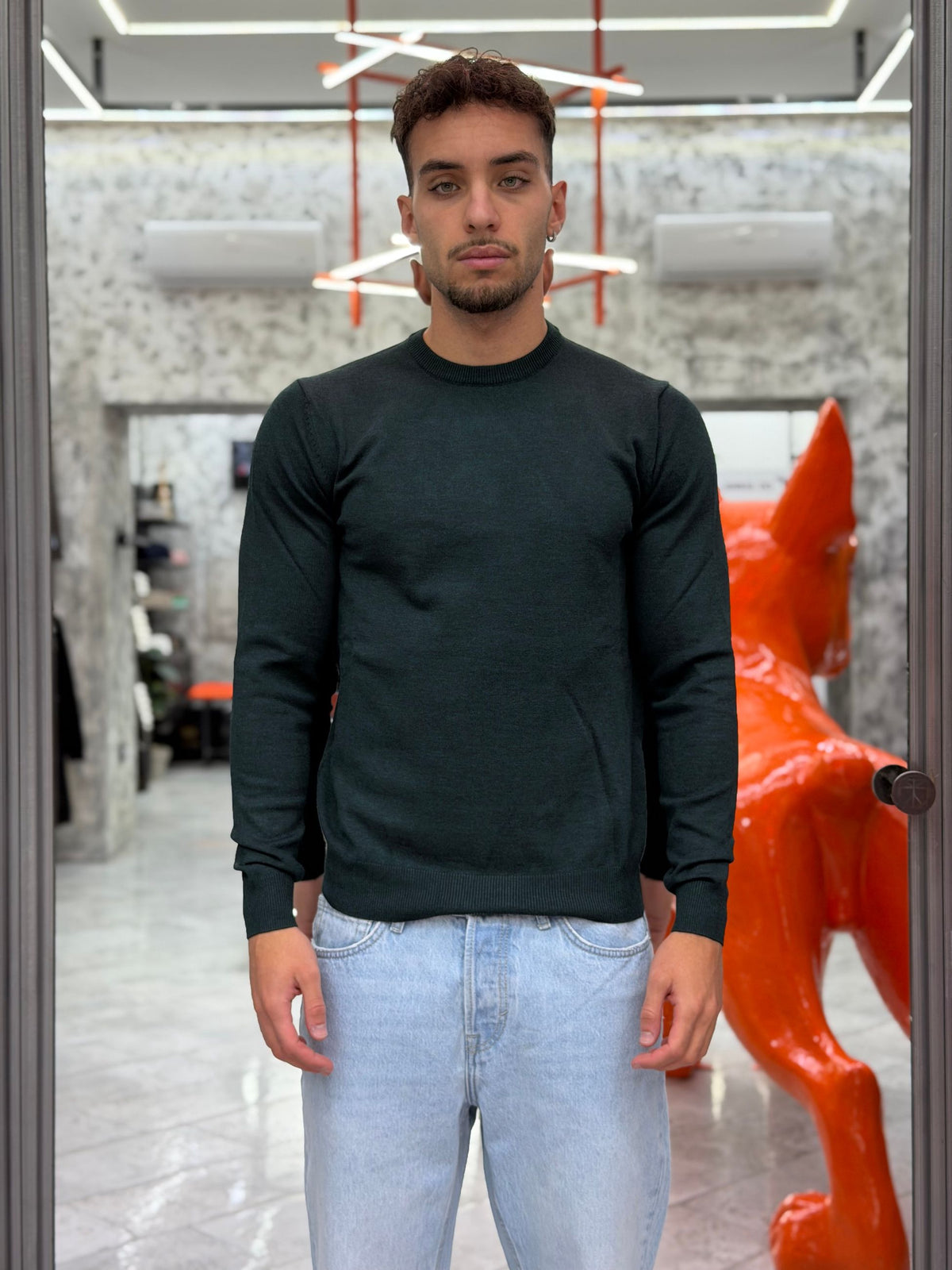 MAGLIA GIROCOLLO BASIC IN MORBIDA VISCOSA - REGULAR FIT MI3330SS.FOR