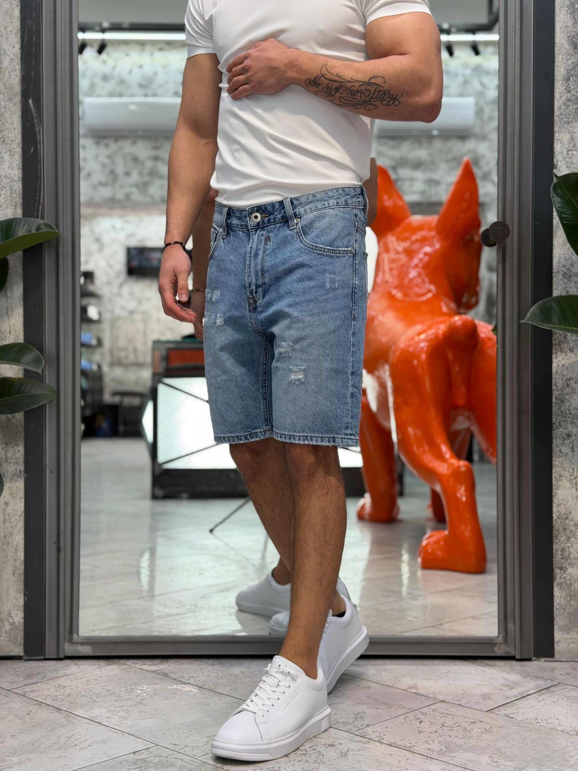 BERMUDA JACK IN JEANS MEDIUM WASH CON MICRO ABRASIONI - REGULAR FIT GL6334Q-S26
